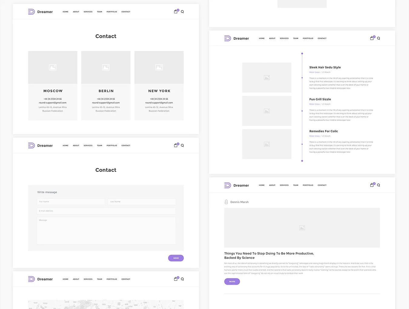 Dreamer Wireframe Kit 4