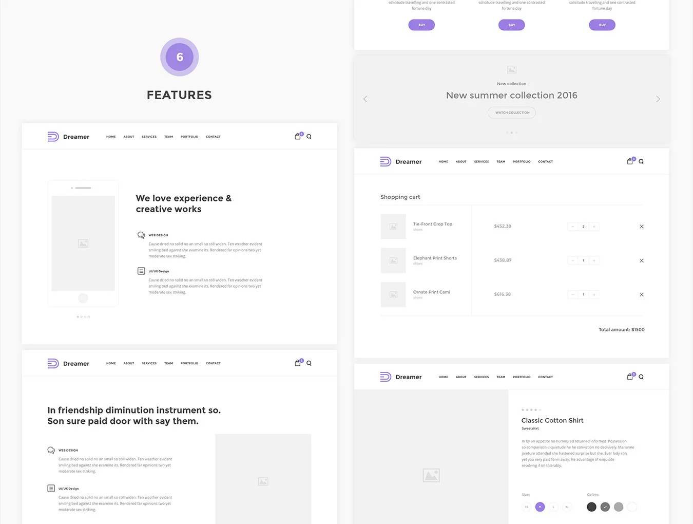 Dreamer Wireframe Kit 7