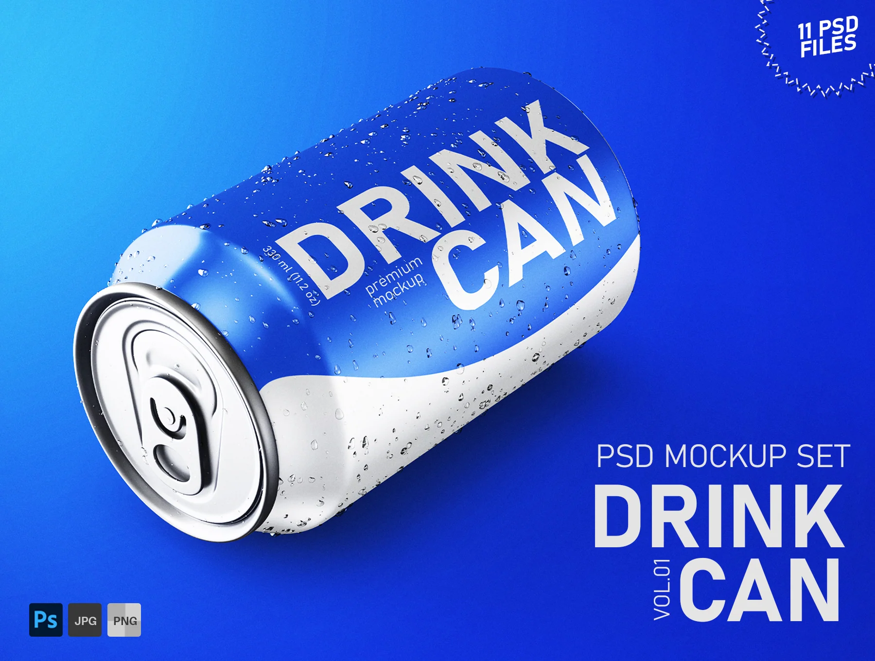 Drink Can 330ml PSD Mockup Set