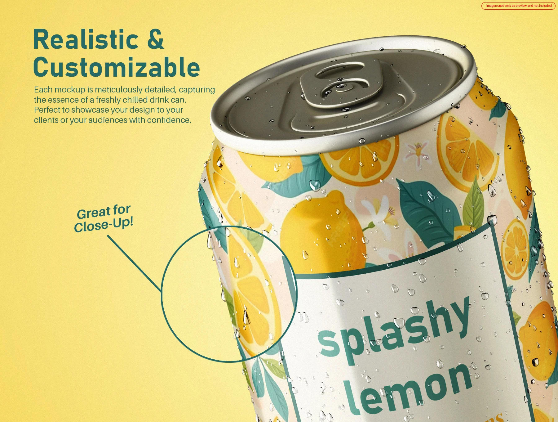 Drink Can 330ml PSD Mockup Set 3