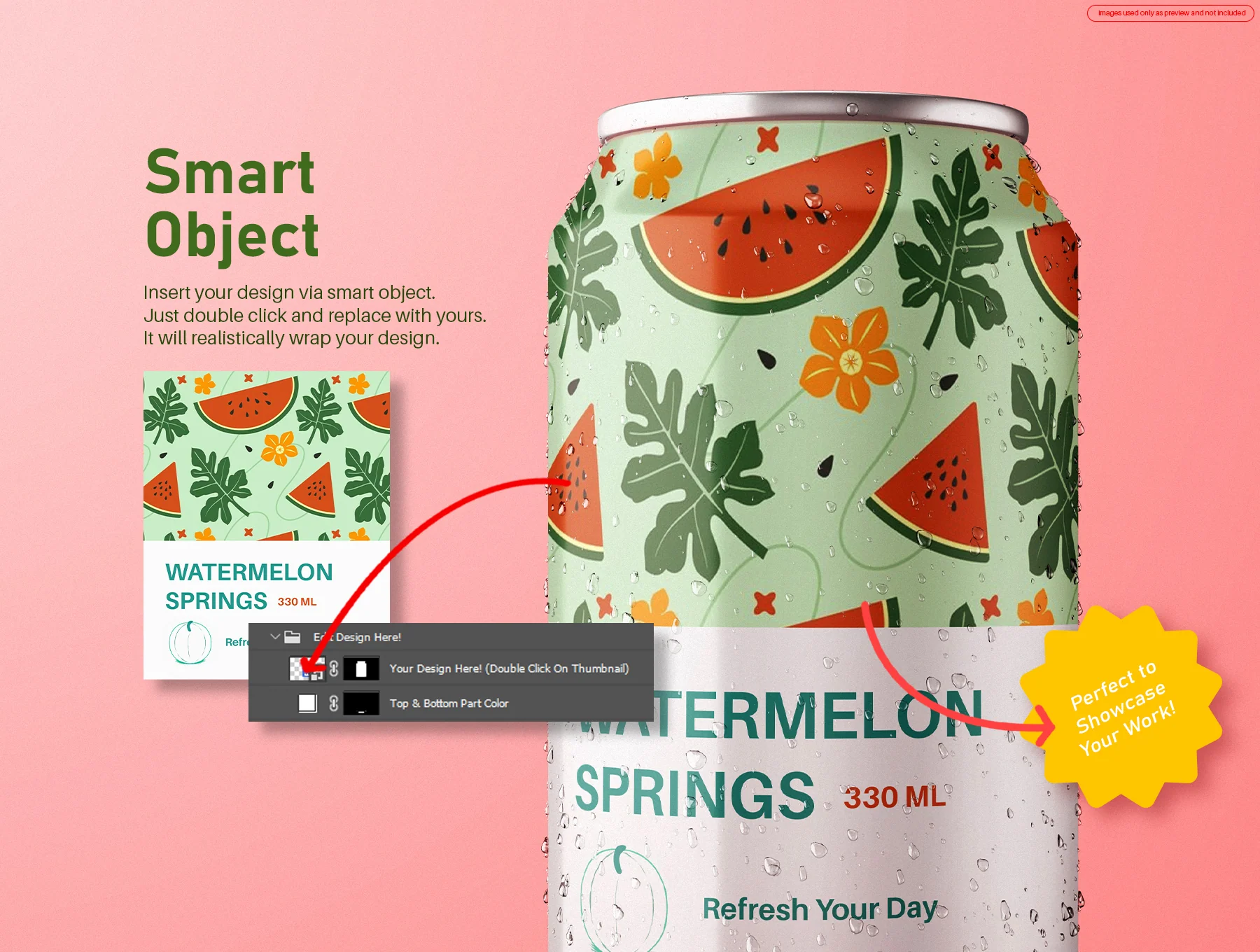Drink Can 330ml PSD Mockup Set 4