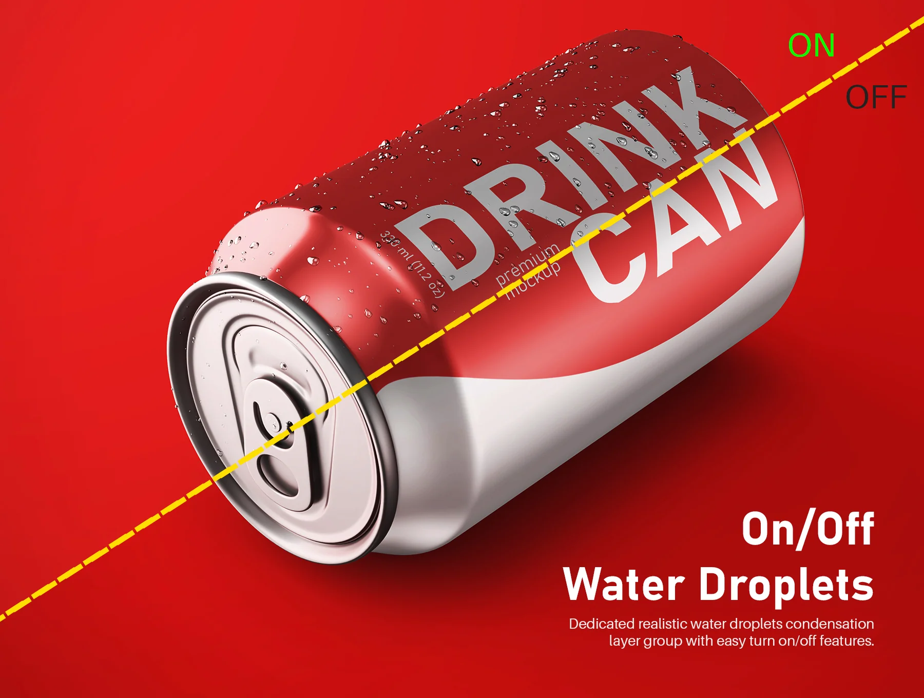 Drink Can 330ml PSD Mockup Set 6
