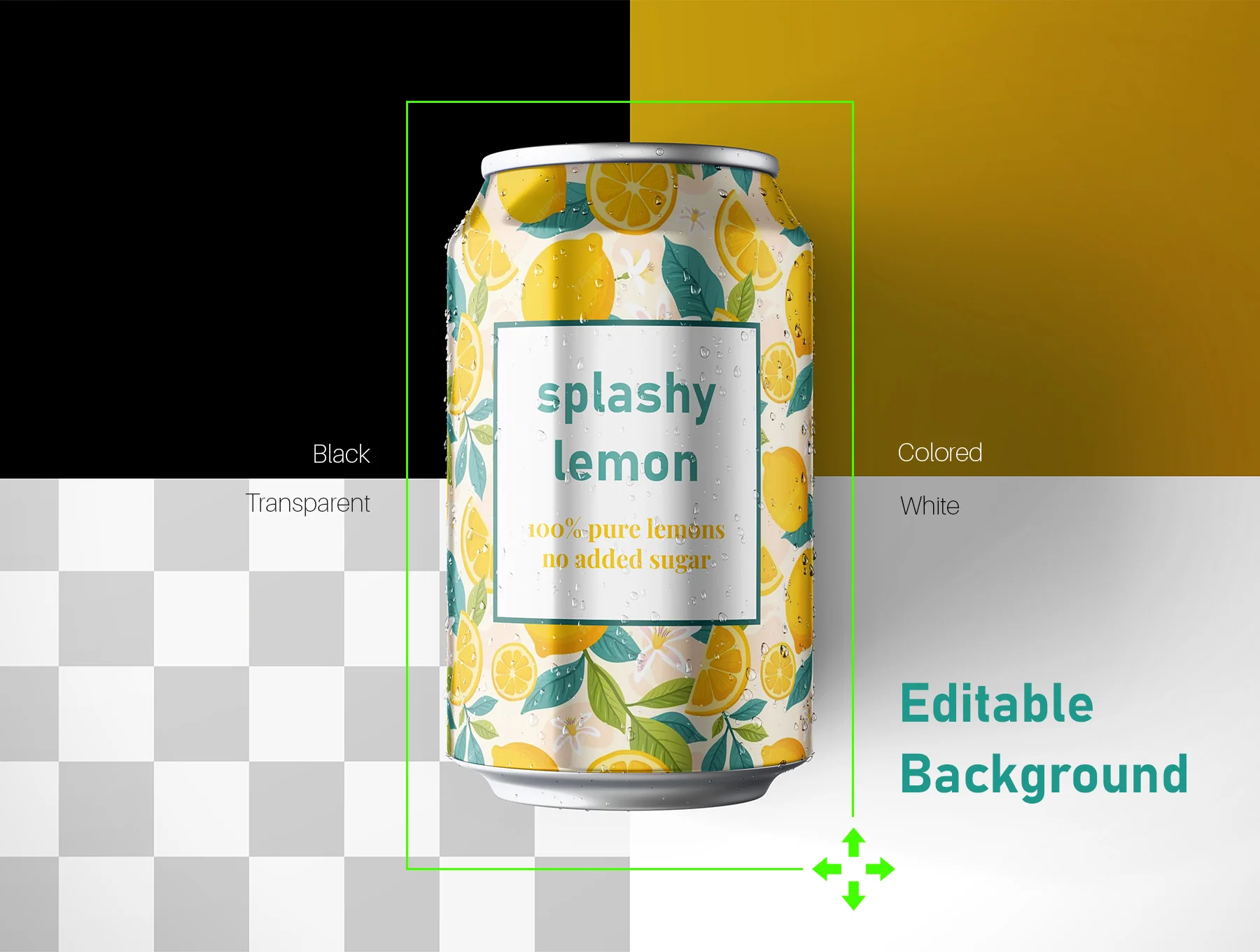 Drink Can 330ml PSD Mockup Set 8