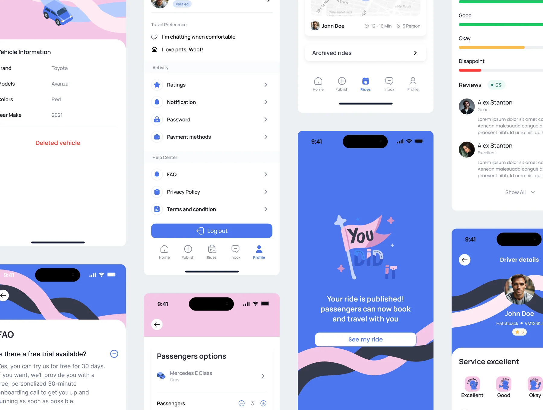Drive You -  Car Pooling Mobile App 2