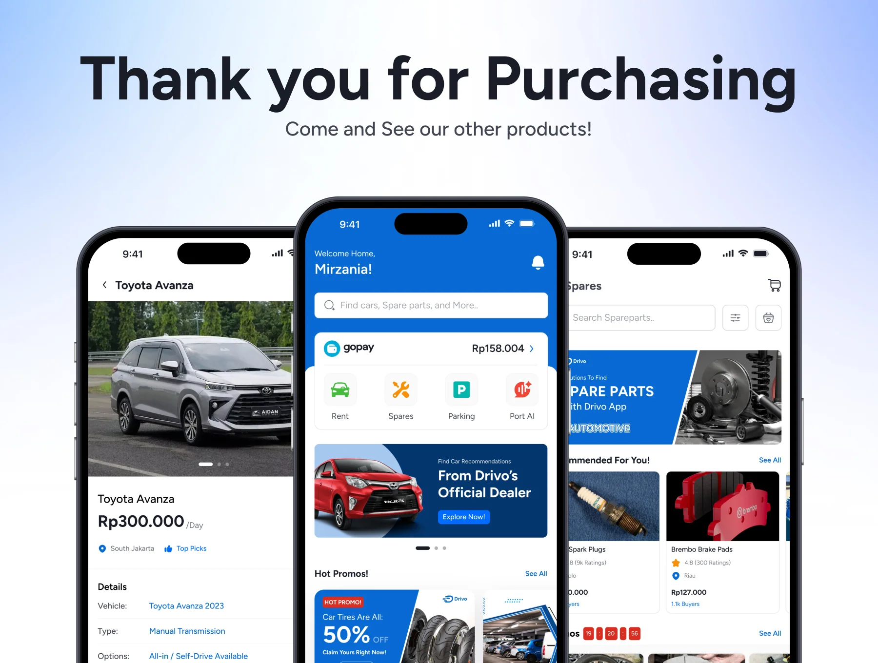 Drivo - Rental & Vehicles App UI Kit 6