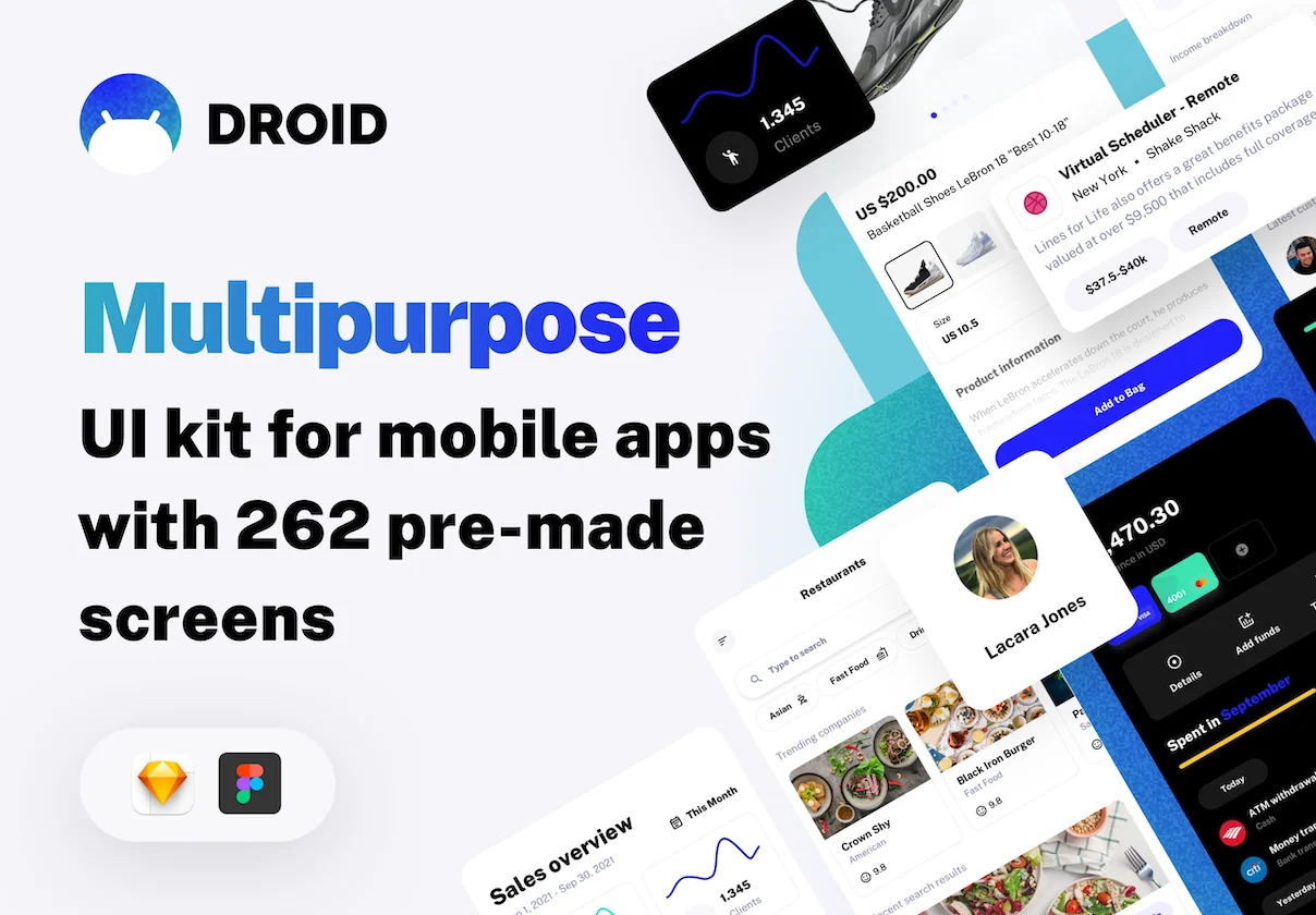 Droid - Multipurpose UI Kit for Mobile Apps