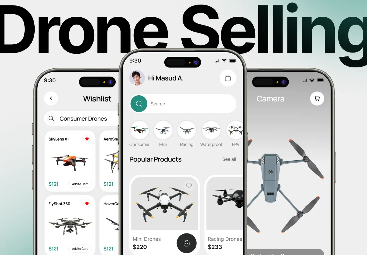Drone Selling E-Commerce App UI Kit