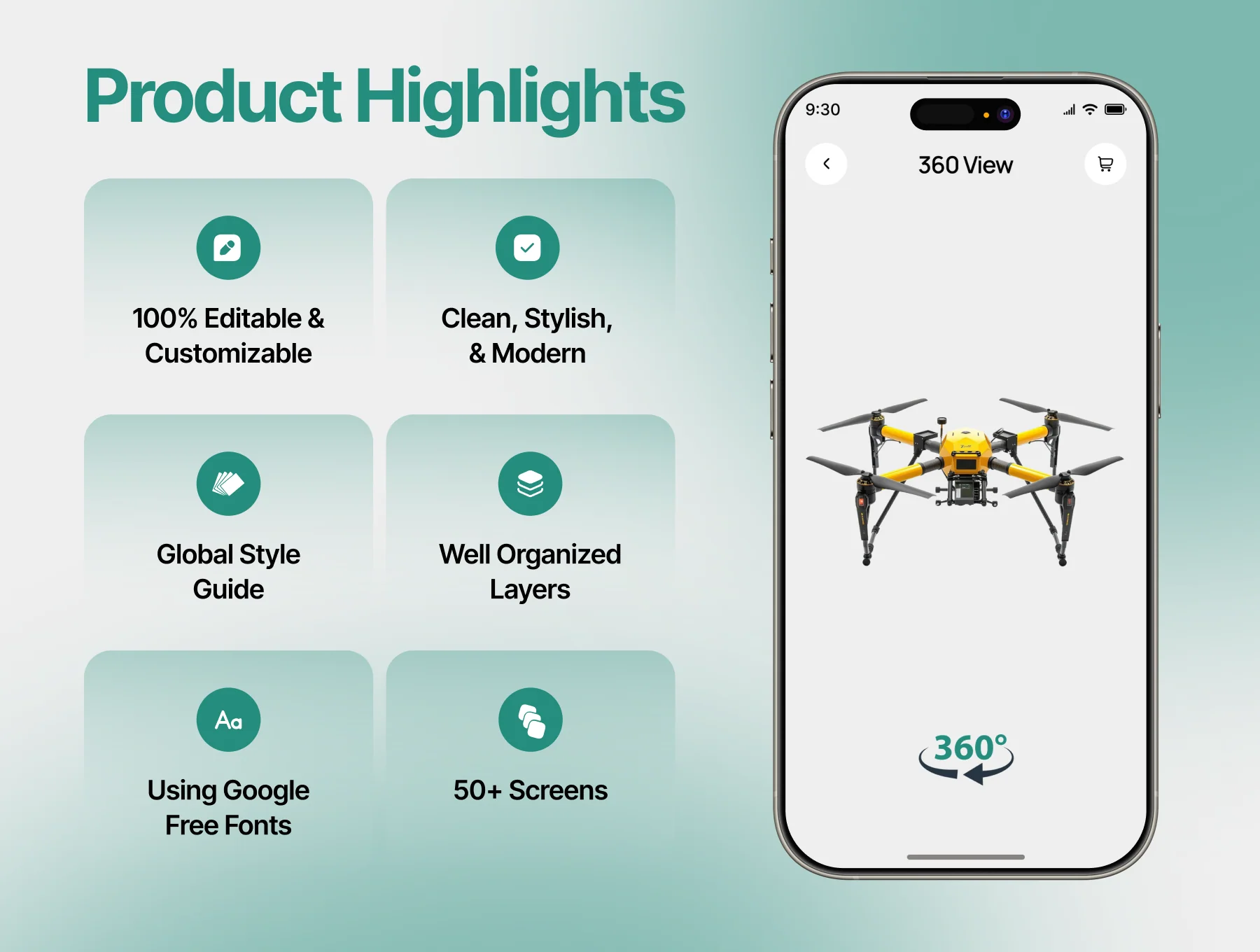 Drone Selling E-Commerce App UI Kit 2