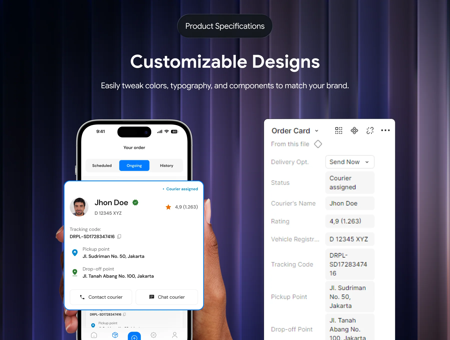 Droply - Parcel Delivery App UI Kit 3
