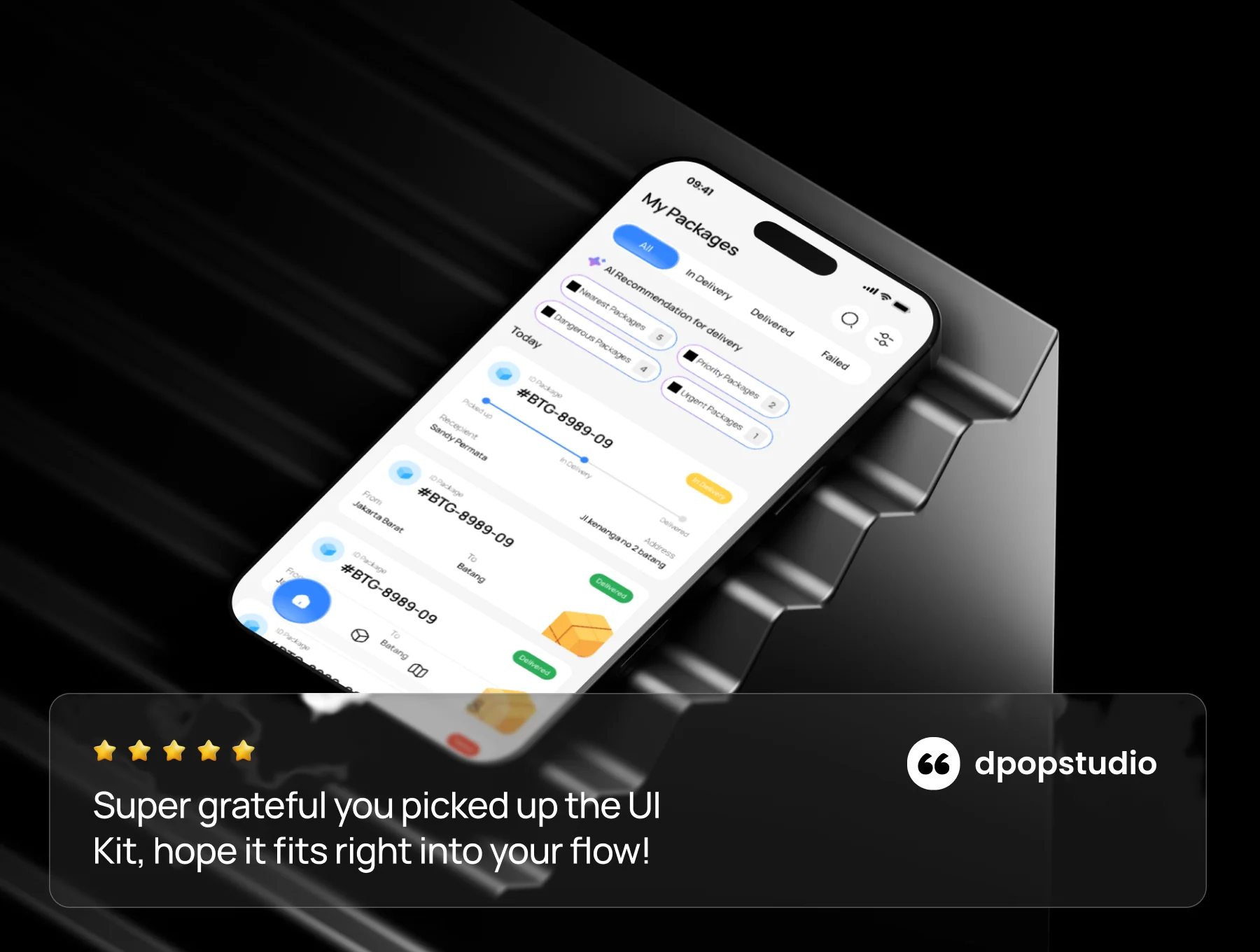 DropWise - Shipping & Delivery Mobile App UI KIT 8
