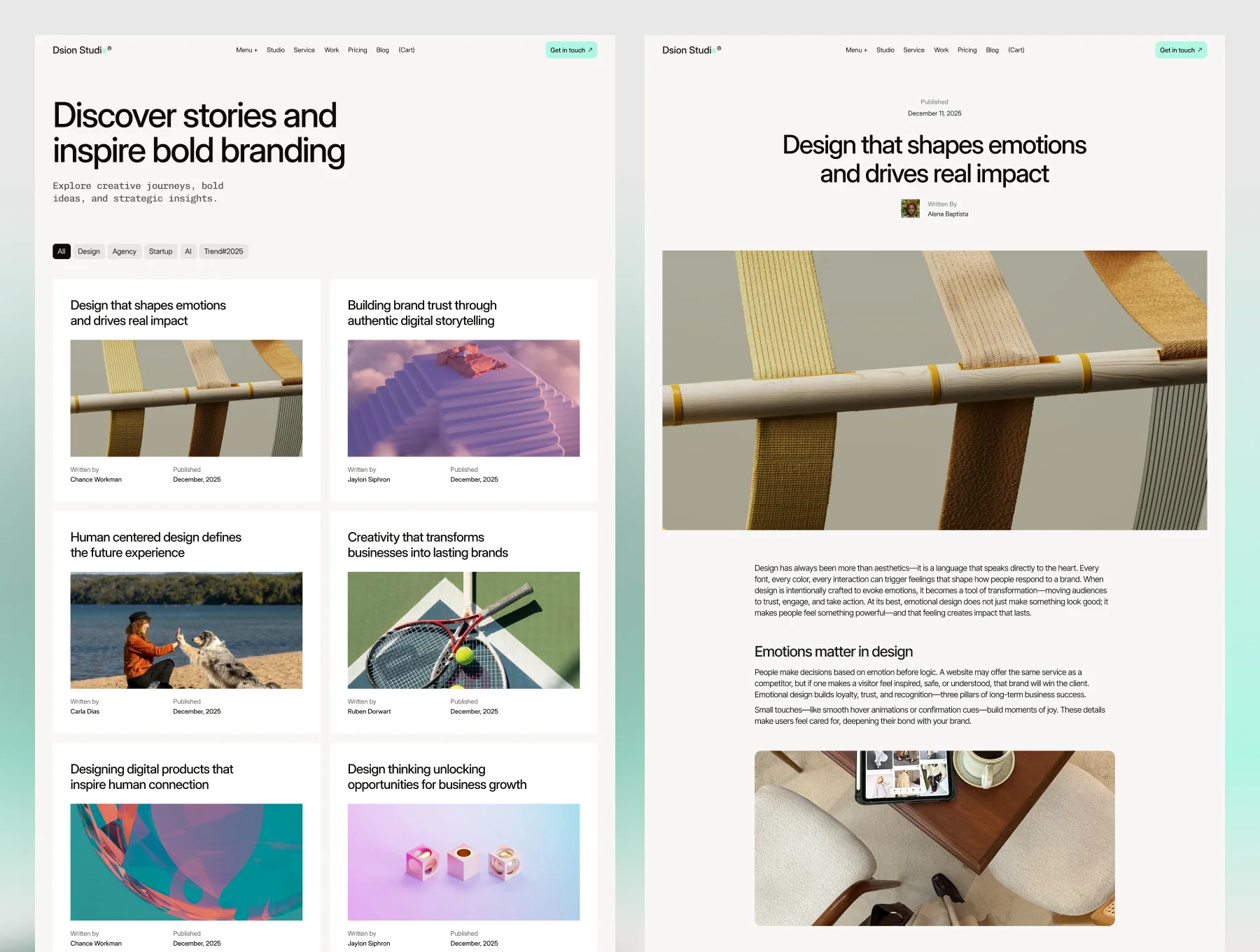 Dsion Studio — Portfolio & Agency Website Design Template 3