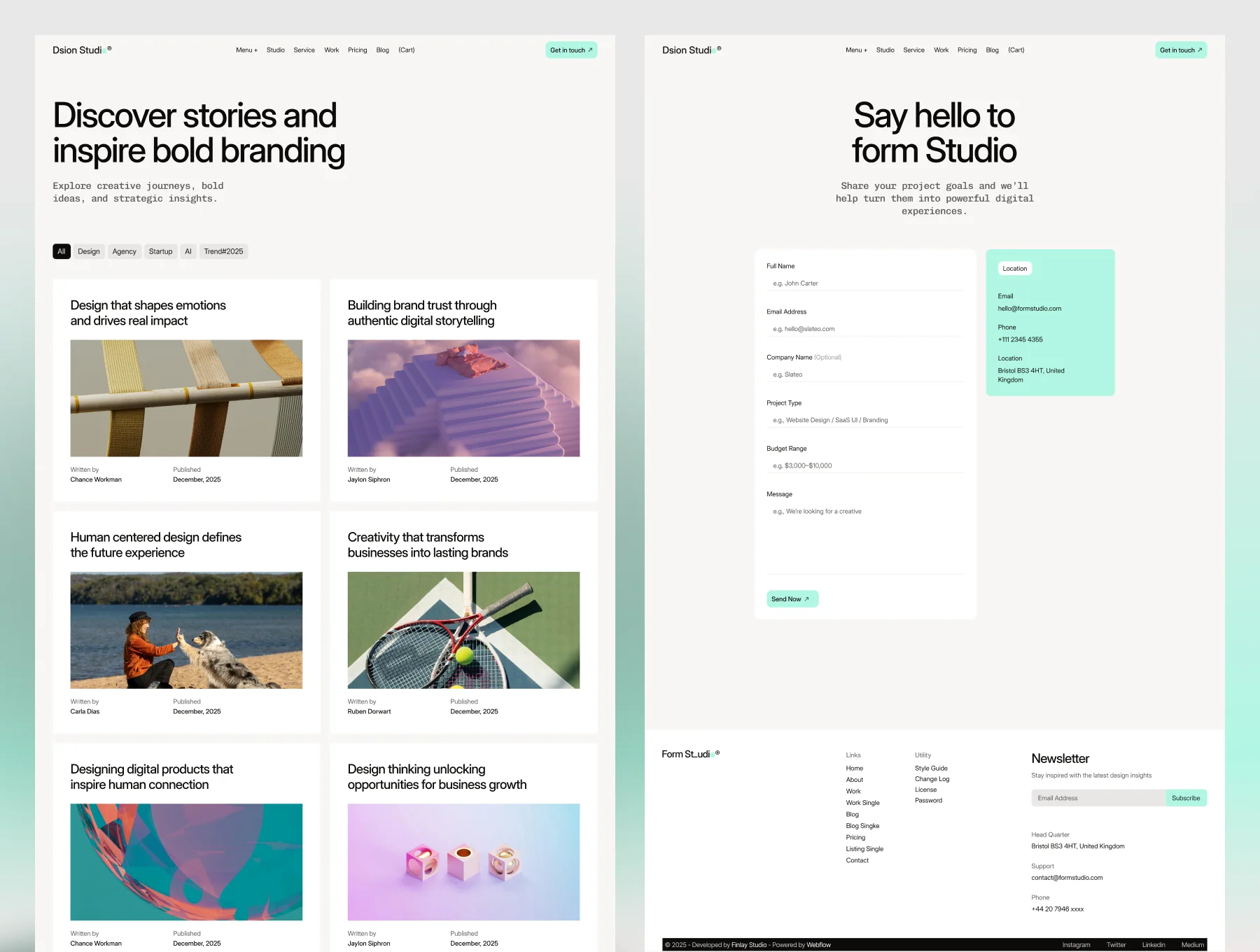 Dsion Studio — Portfolio & Agency Website Design Template 6