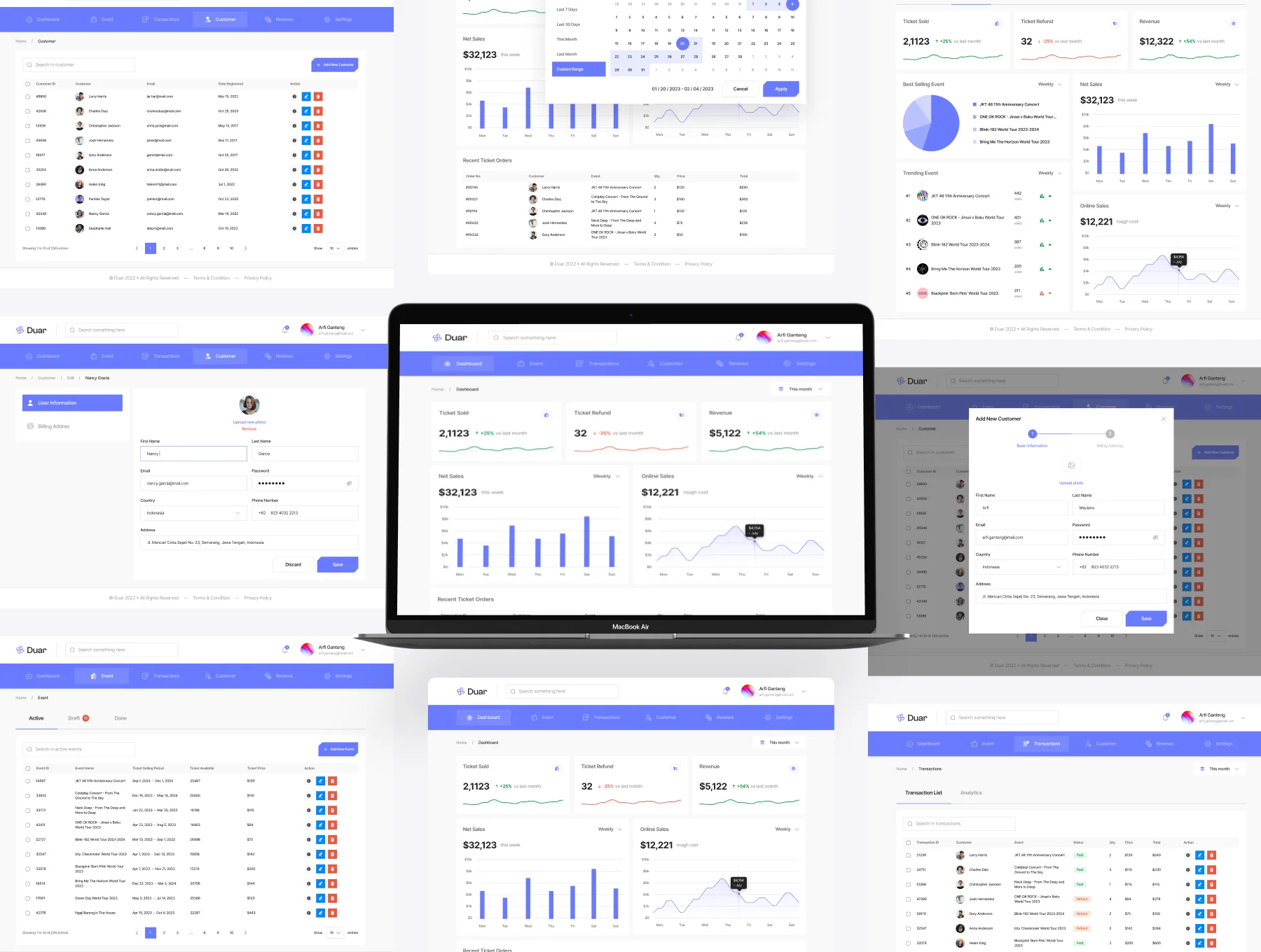 Duar - Event Dashboard UI Kit 3