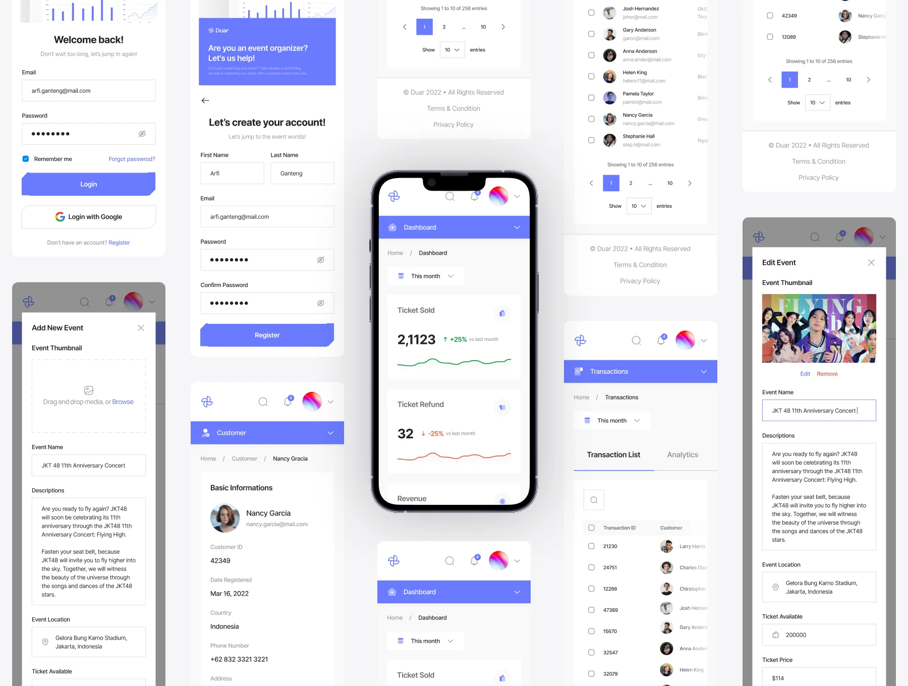 Duar - Event Dashboard UI Kit 4