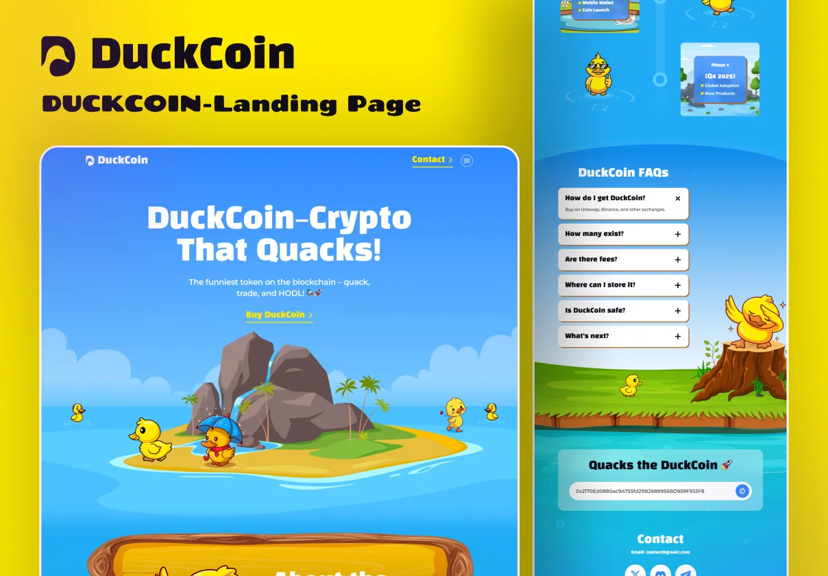 DUCKCOIN - Cryptocurrency Landing Page