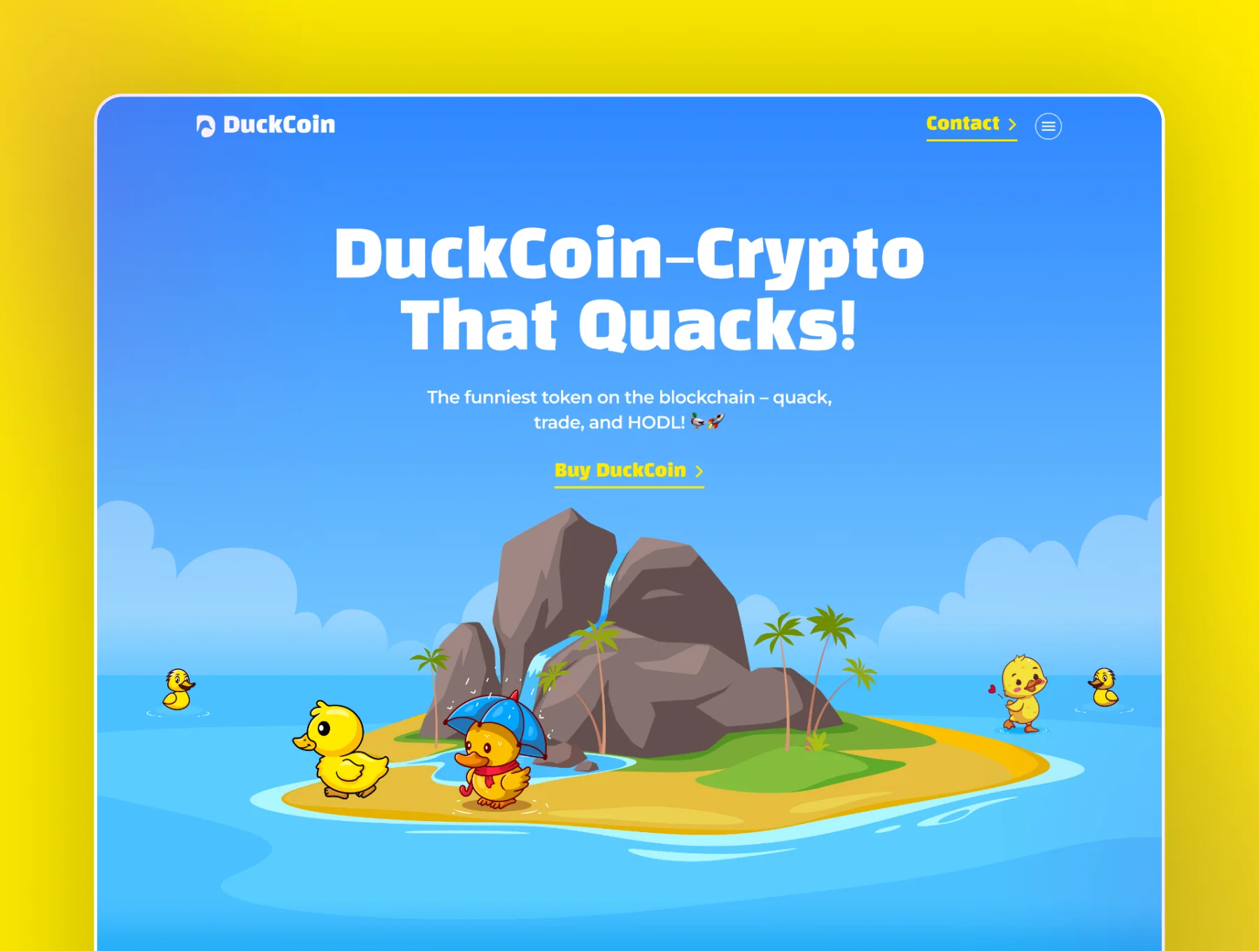 DUCKCOIN - Cryptocurrency Landing Page