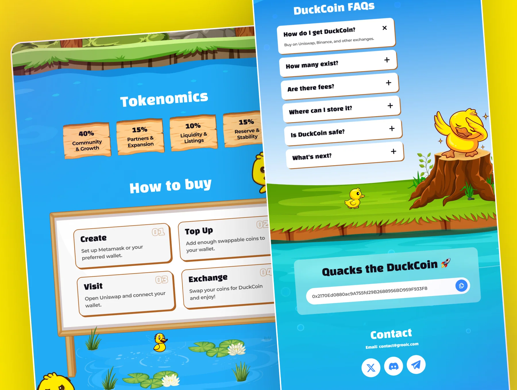 DUCKCOIN - Cryptocurrency Landing Page 3