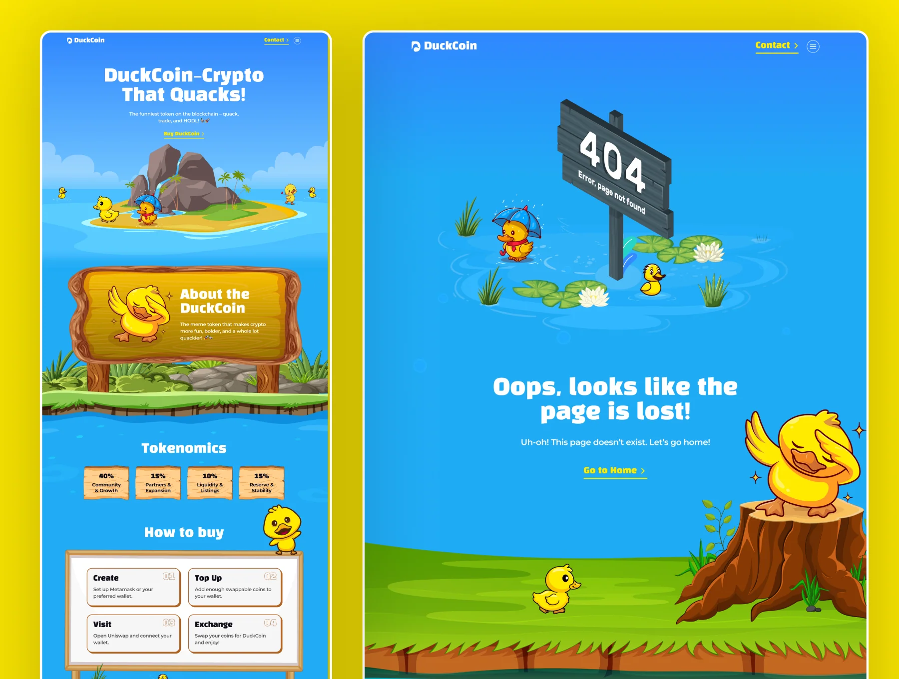 DUCKCOIN - Cryptocurrency Landing Page 4