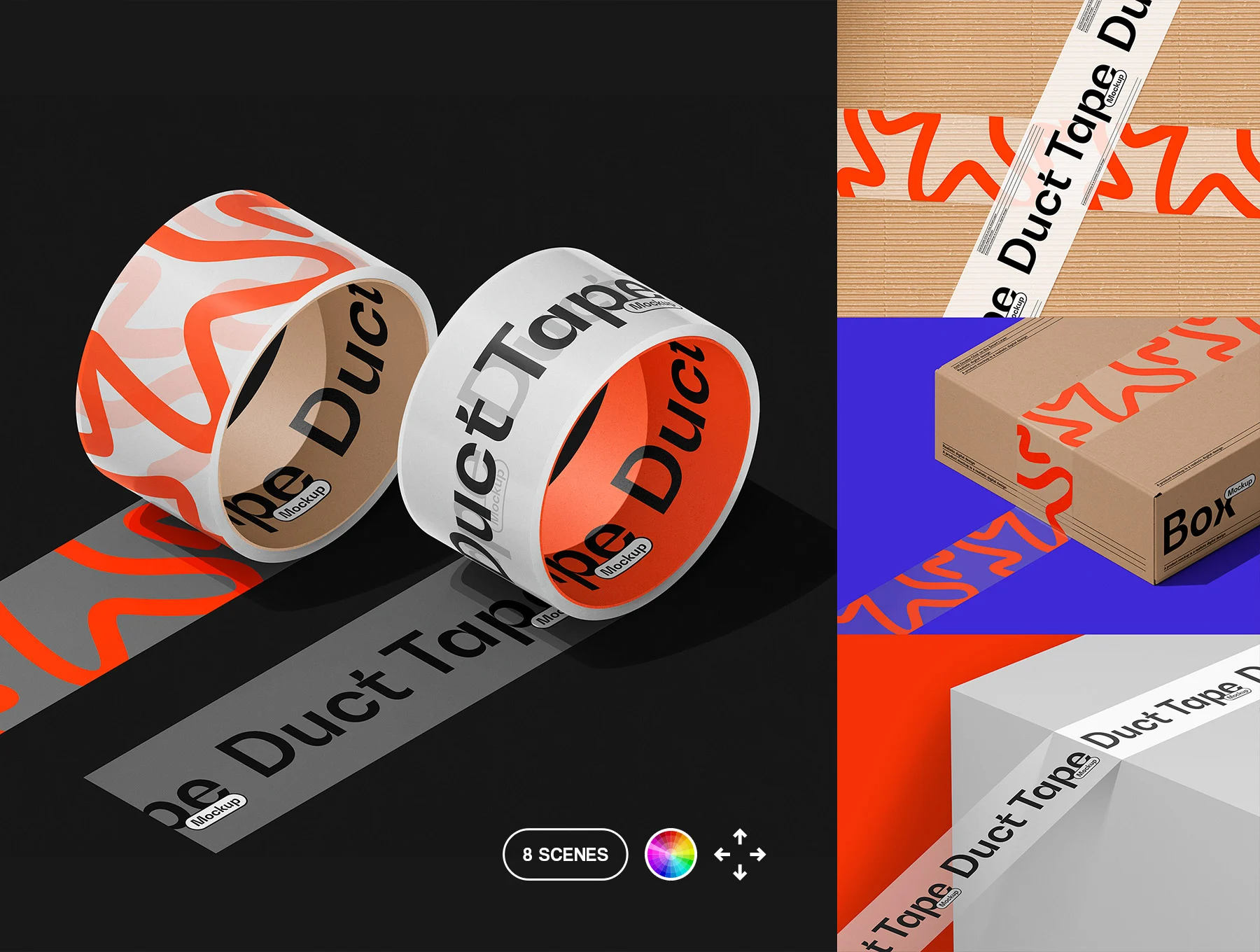 Duct Tape & Box Mockups Set