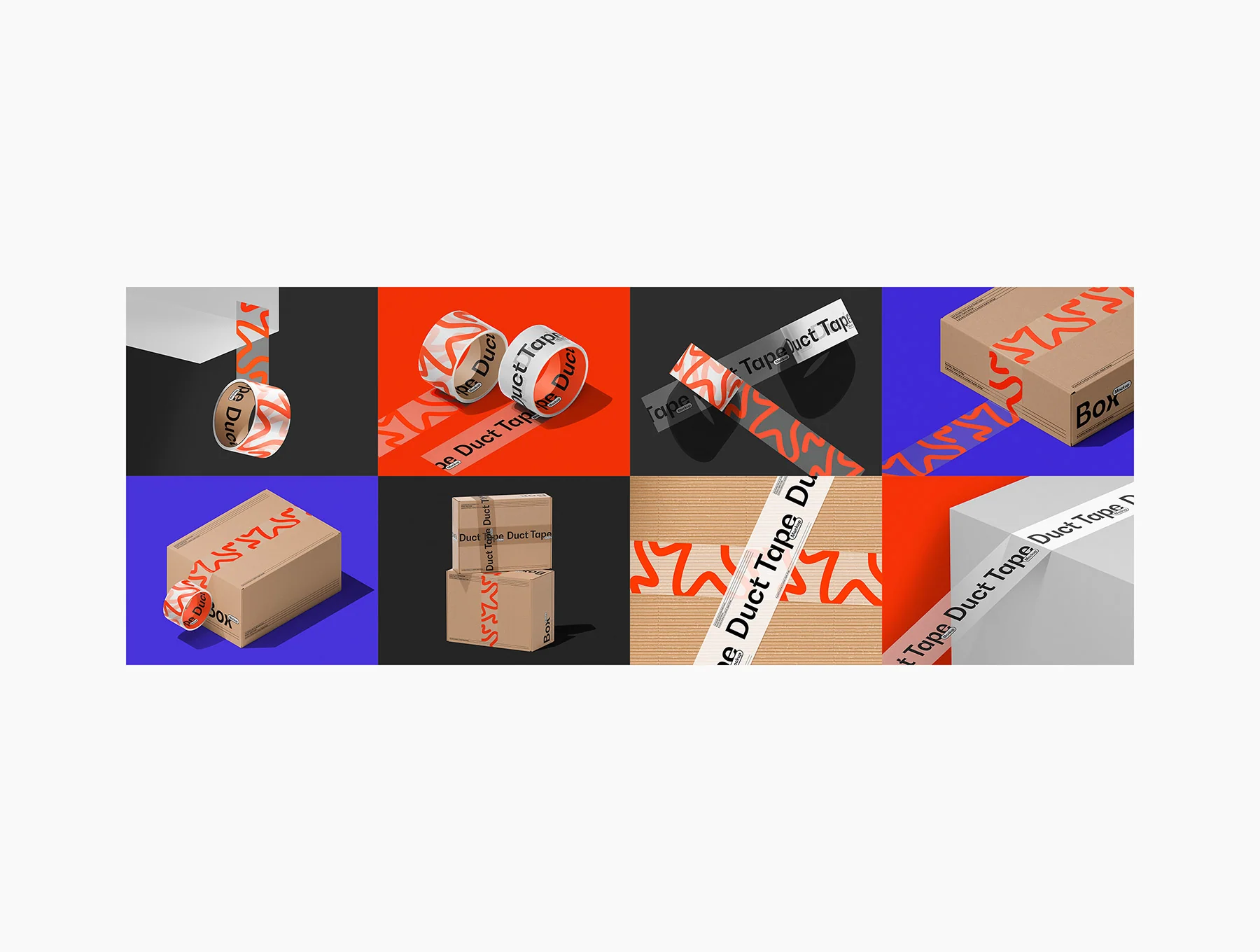 Duct Tape & Box Mockups Set 2