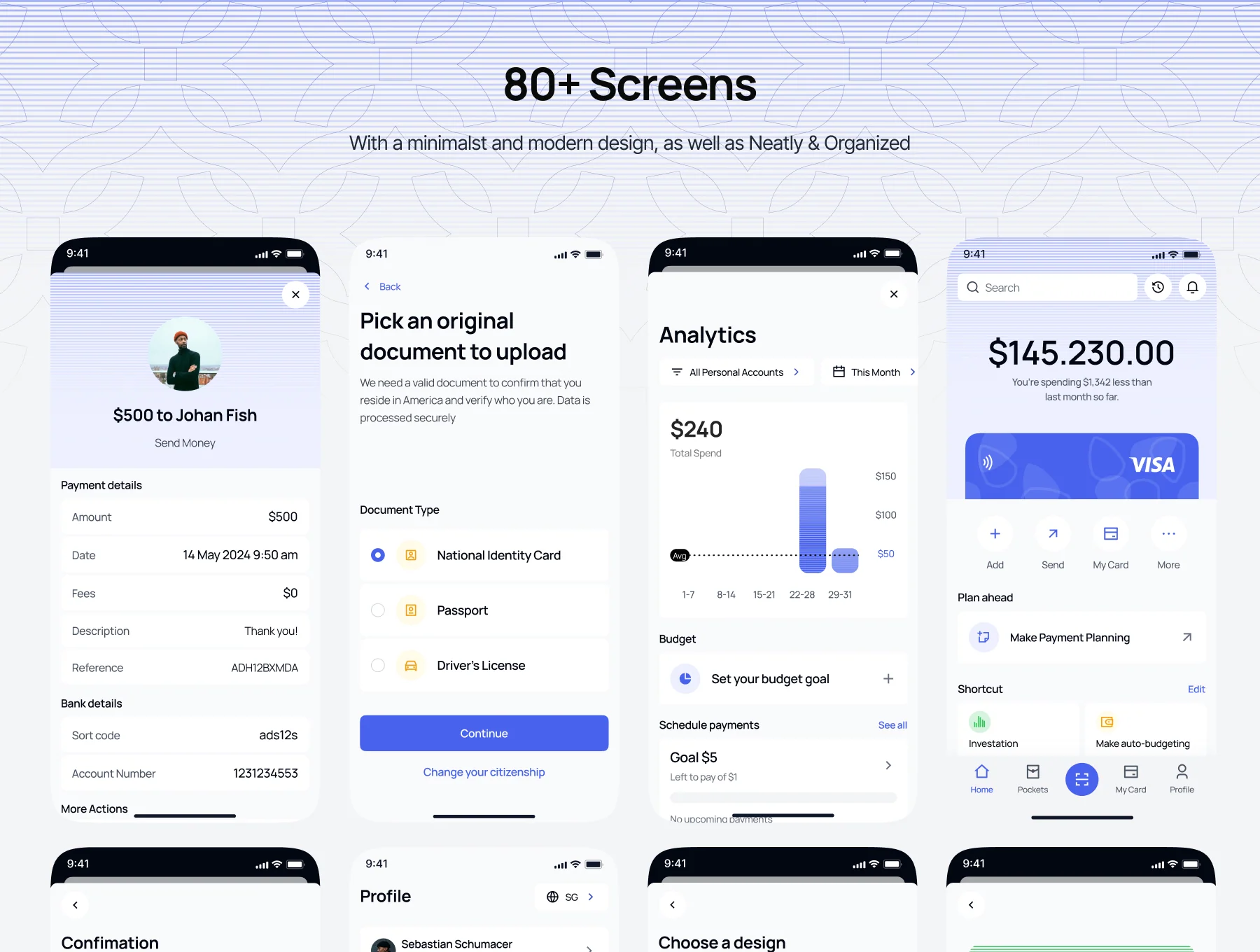 Dueq - Mobile Banking App UI Kit 6