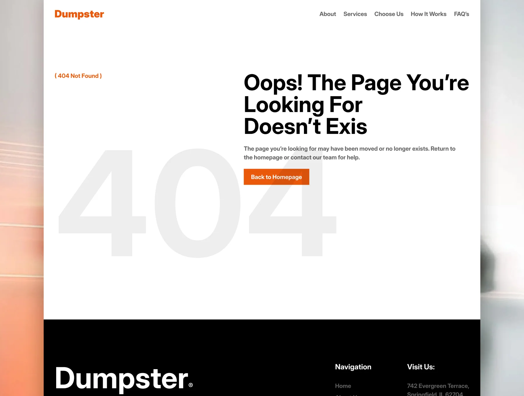 Dumpster - Professional Waste Removal & Rental Figma & Framer Template 4