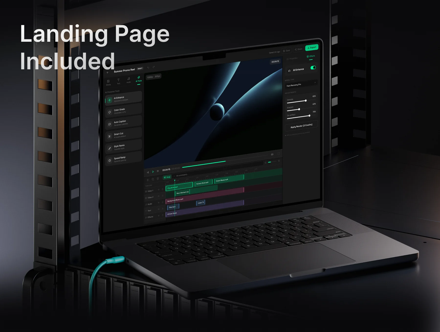 DuoVid - AI Video Generator Dashboard (Light & Dark) 3