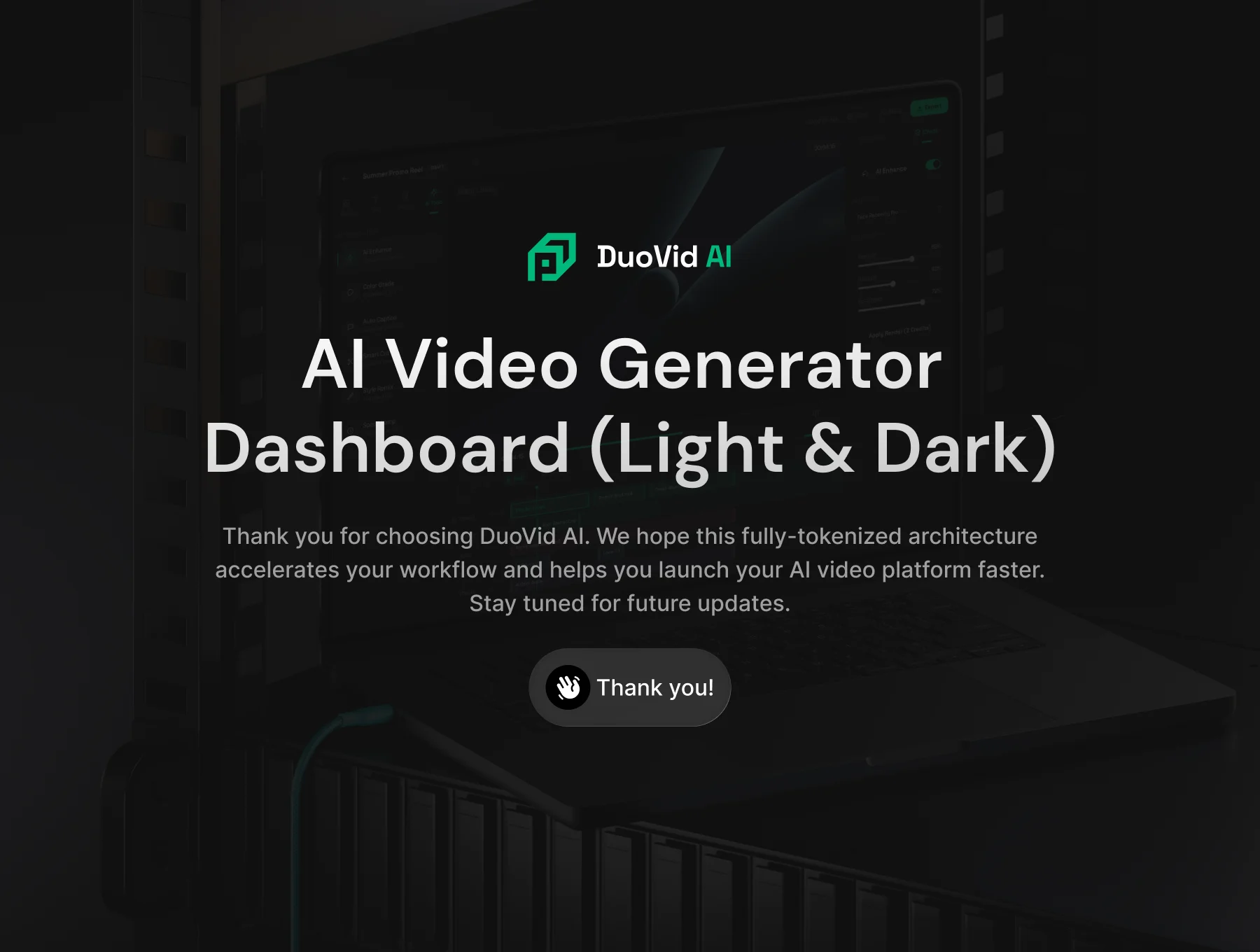 DuoVid - AI Video Generator Dashboard (Light & Dark) 8
