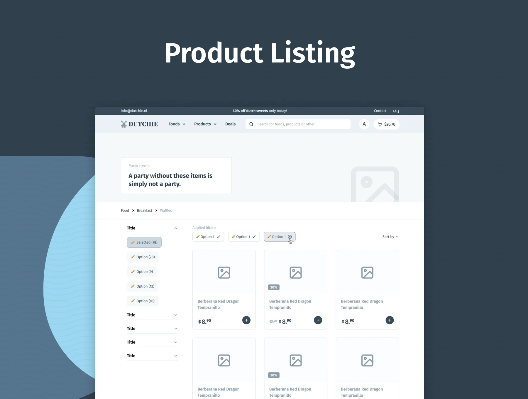 Dutchie | E-COMMERCE Wireframe Kit by BIONIC 5