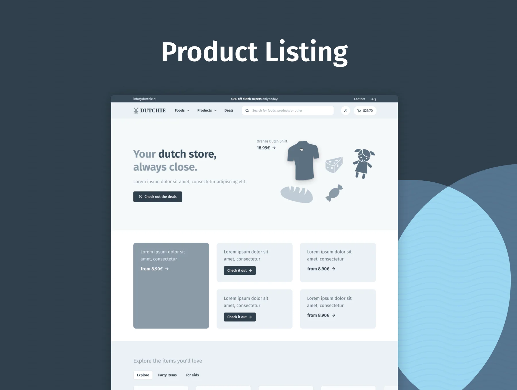 Dutchie | E-COMMERCE Wireframe Kit by BIONIC 6
