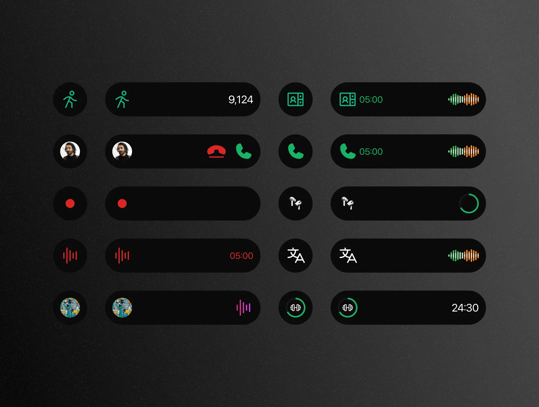 Dynamic Island – Status Bar Widgets Kit 6