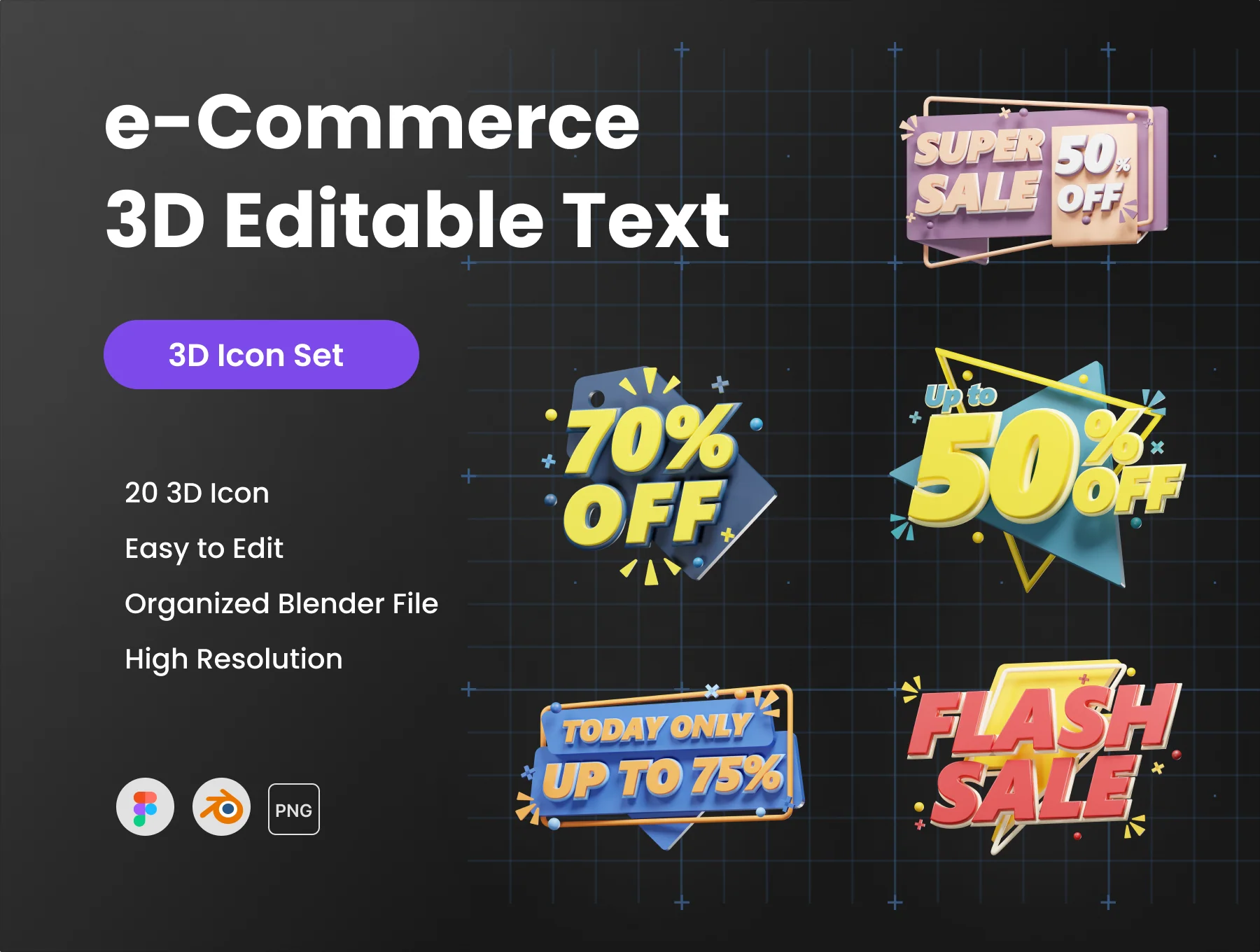 e-Commerce 3D Editable Text