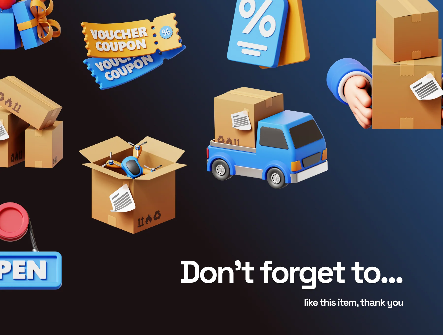 E-Commerce 3D Illustrations 6