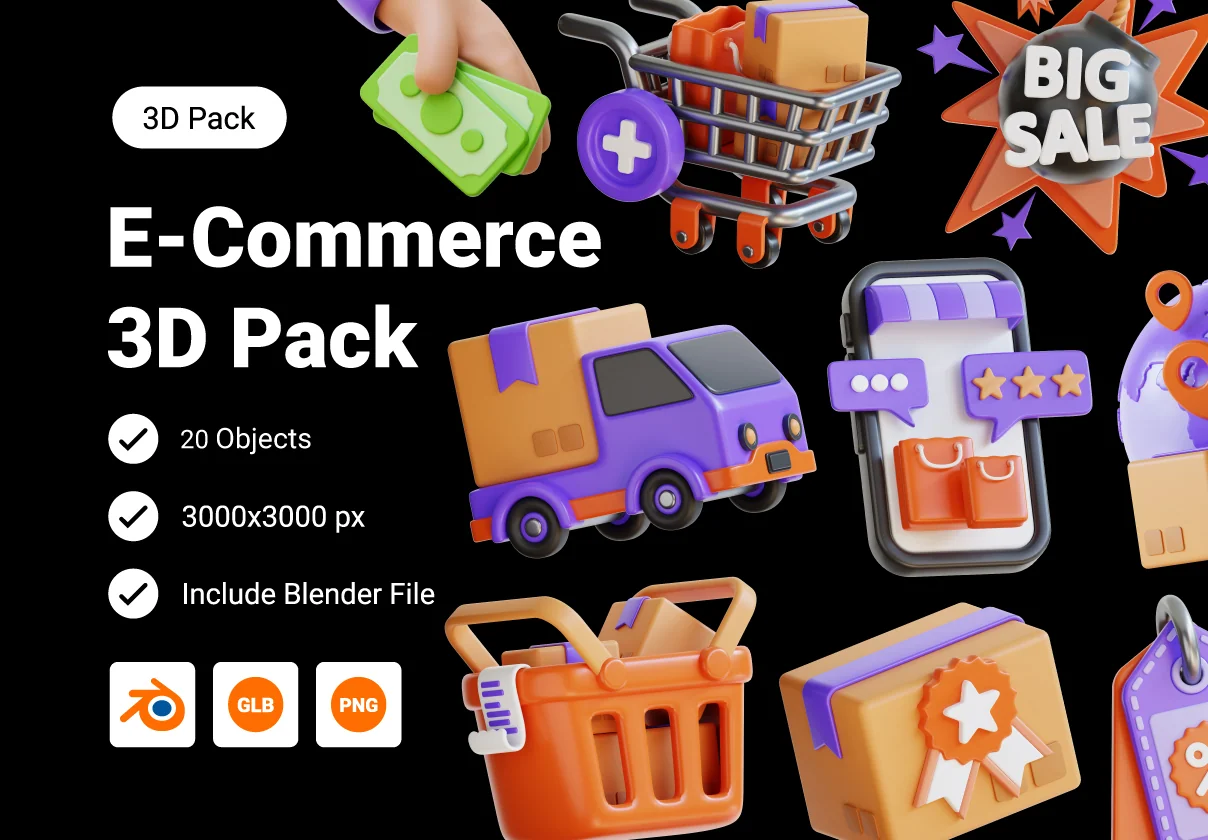 E-Commerce 3D Pack