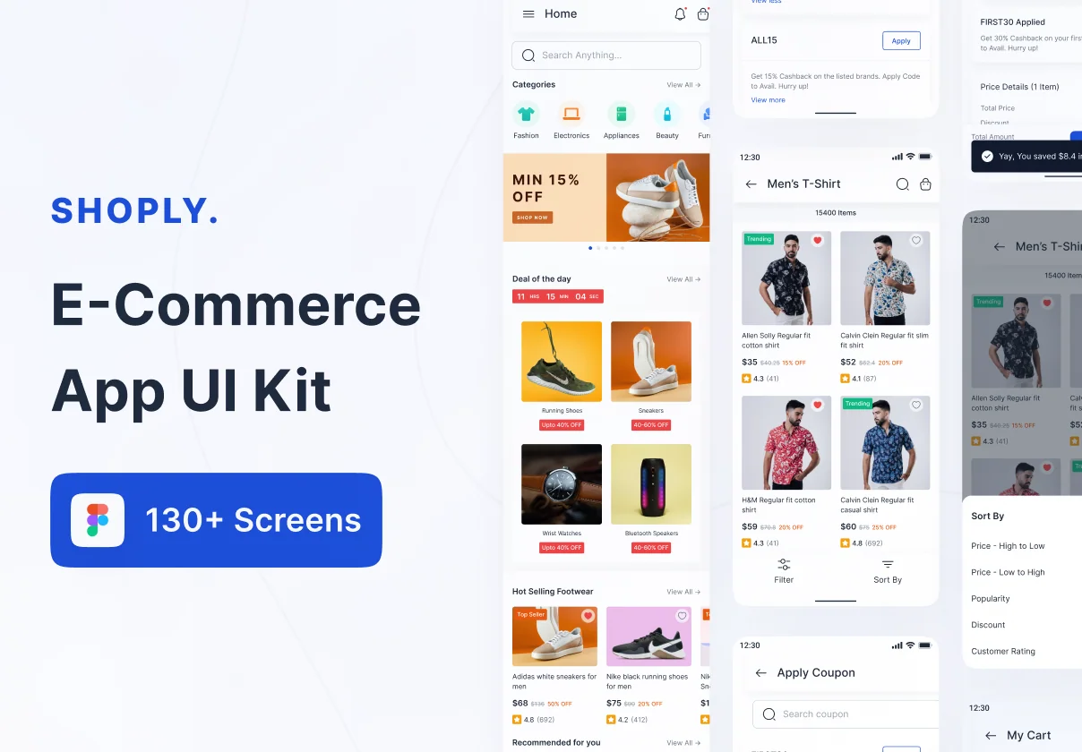 Shoply - E-Commerce App UI Kit | 130+ Screens