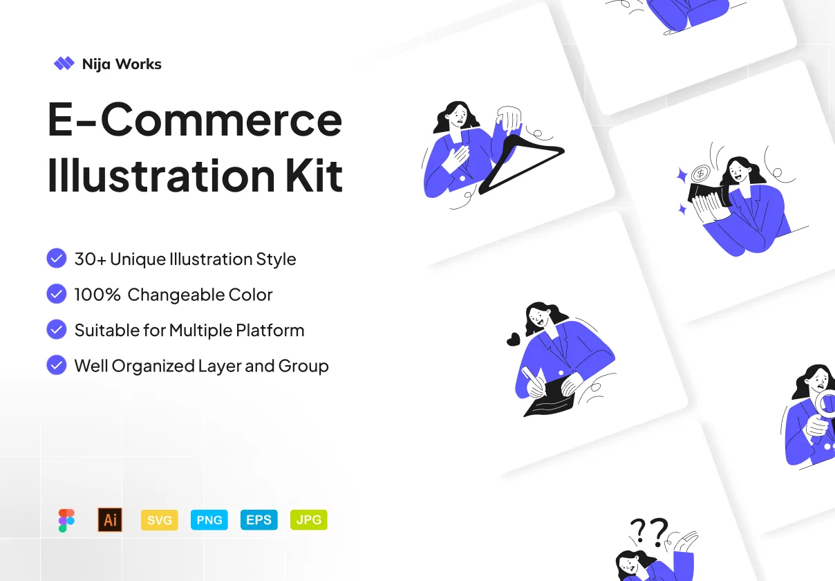 E-commerce Fashion Illustration Kit