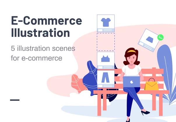 Lunas E-commerce Illustration Kit