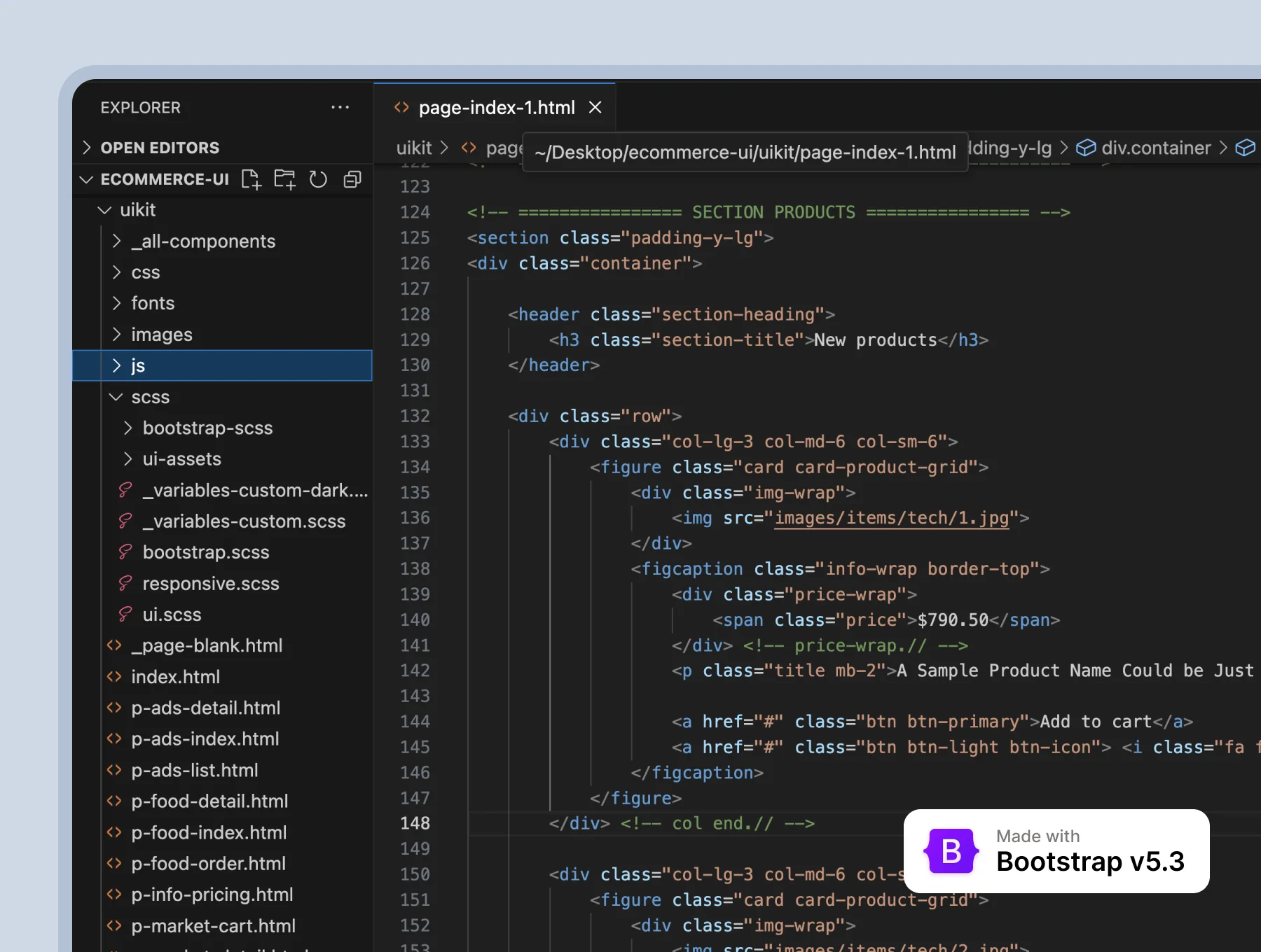 E-Commerce UI Library for Developers 2
