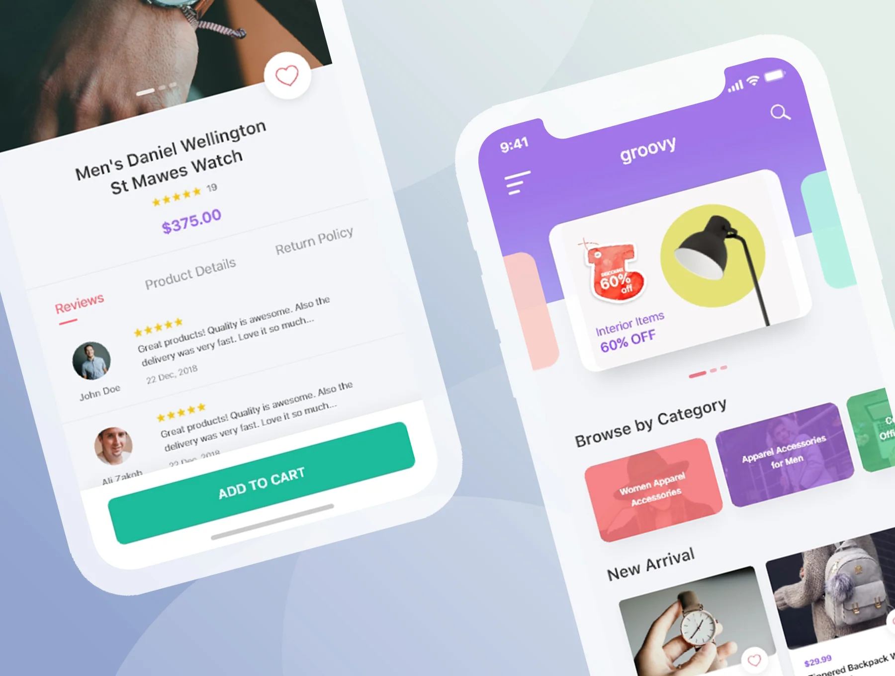 Groovy E-commerce iOS UI Kit 6