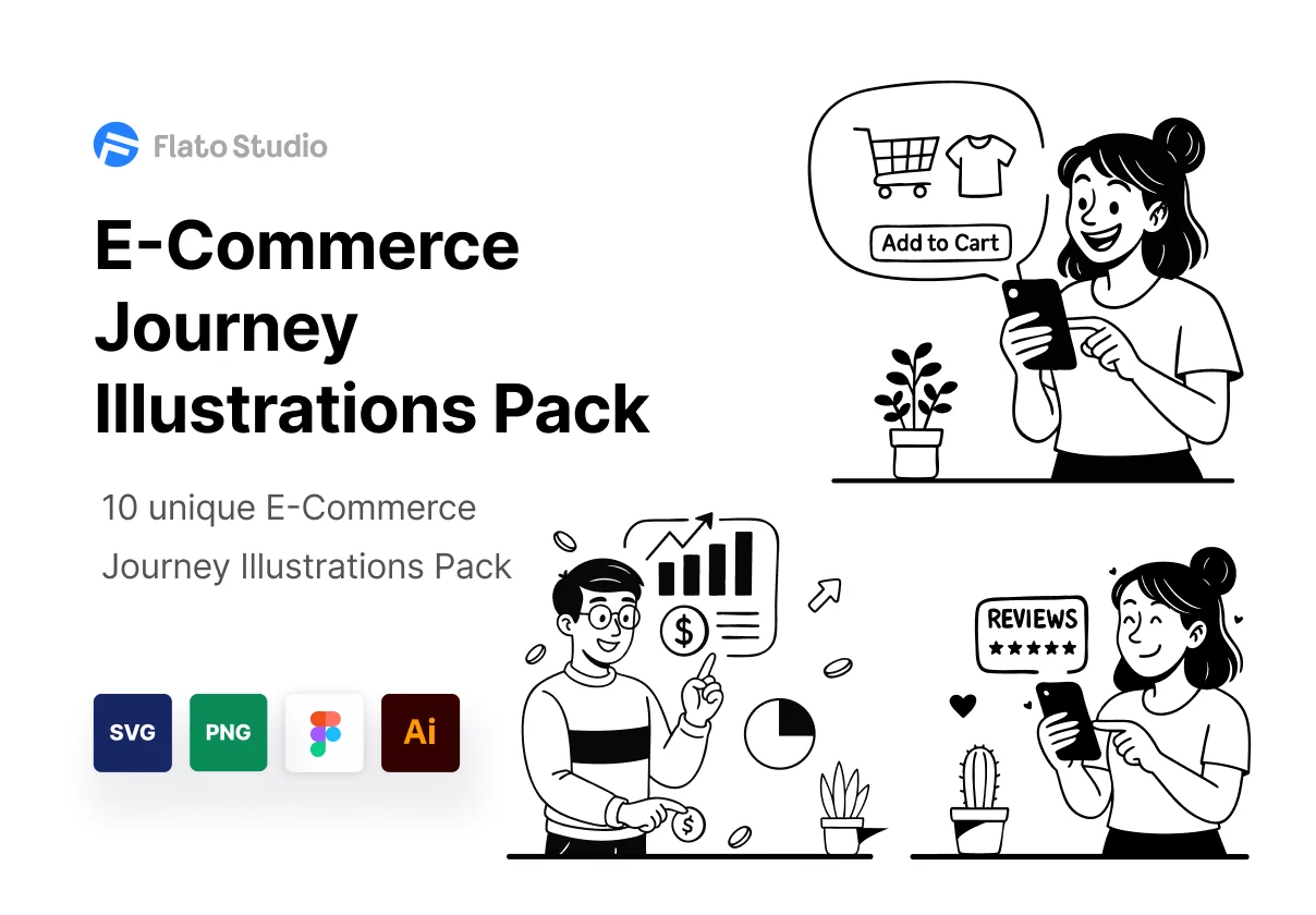 E-Commerce Journey Illustration Pack