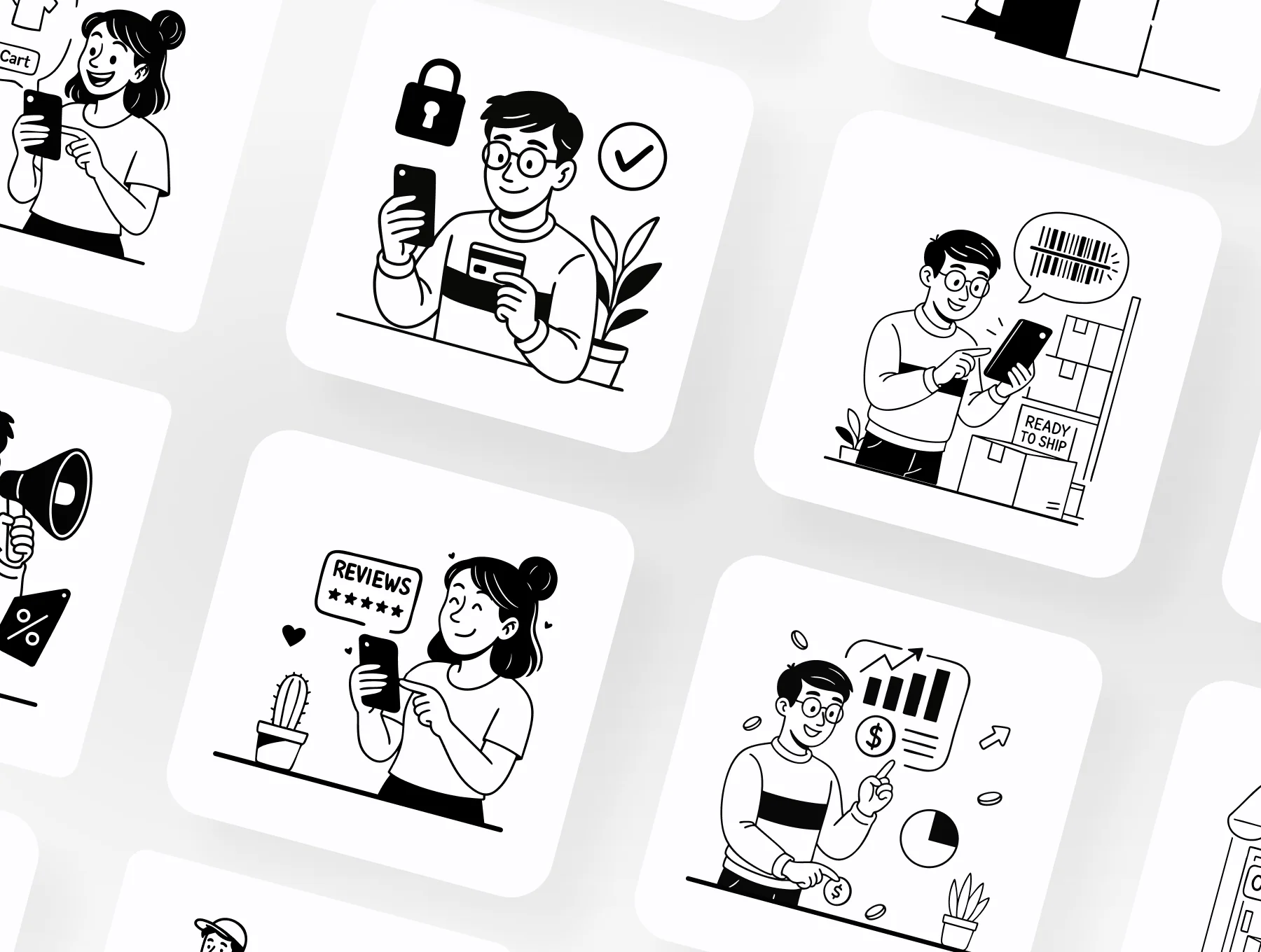 E-Commerce Journey Illustration Pack 5