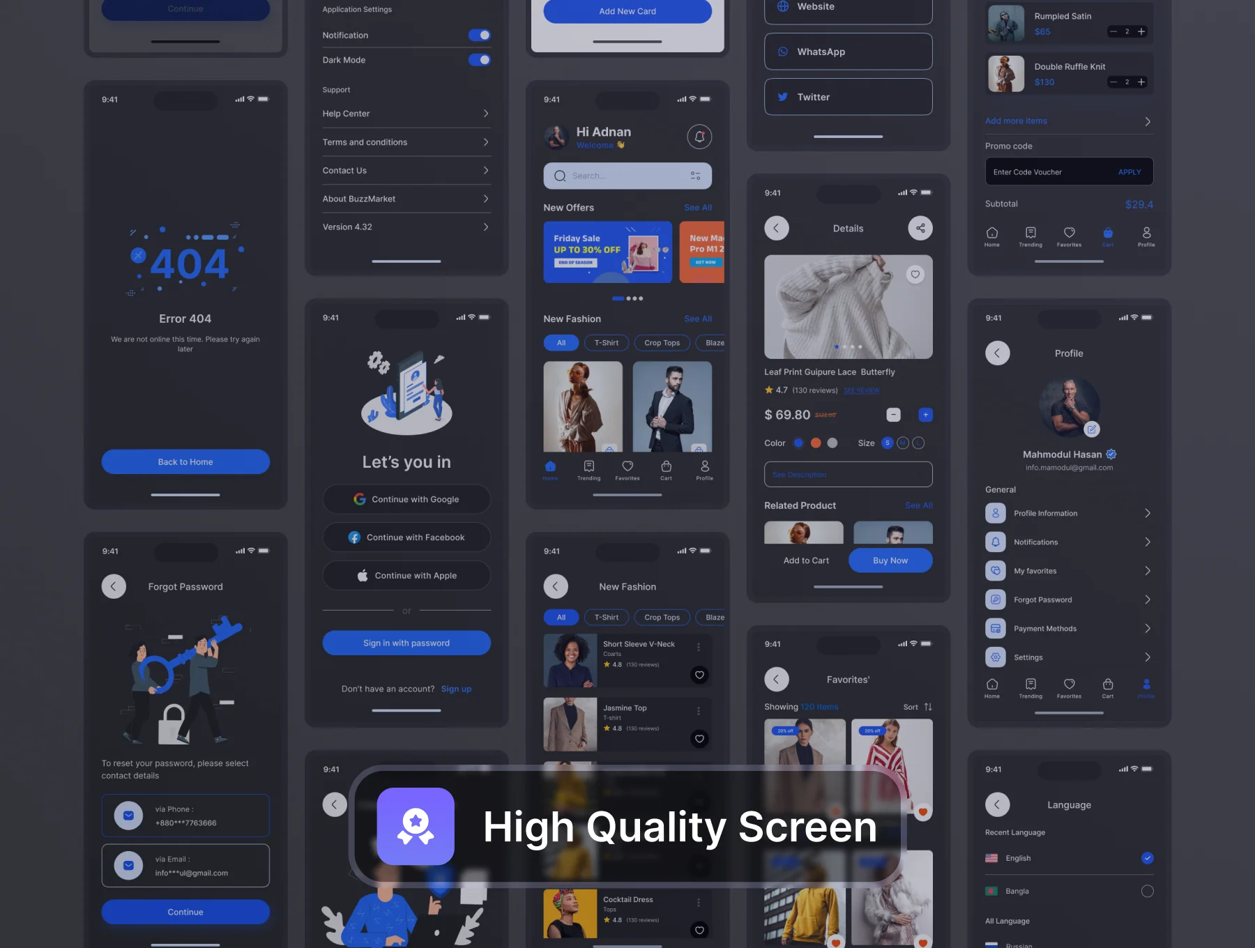 E - Commerce Mobile App UI Kit 6