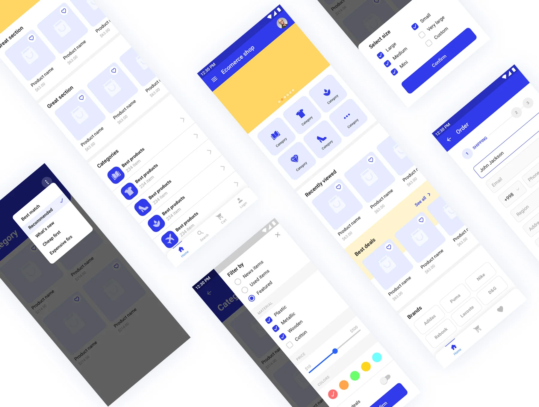 E-commerce mobile UI kit 4