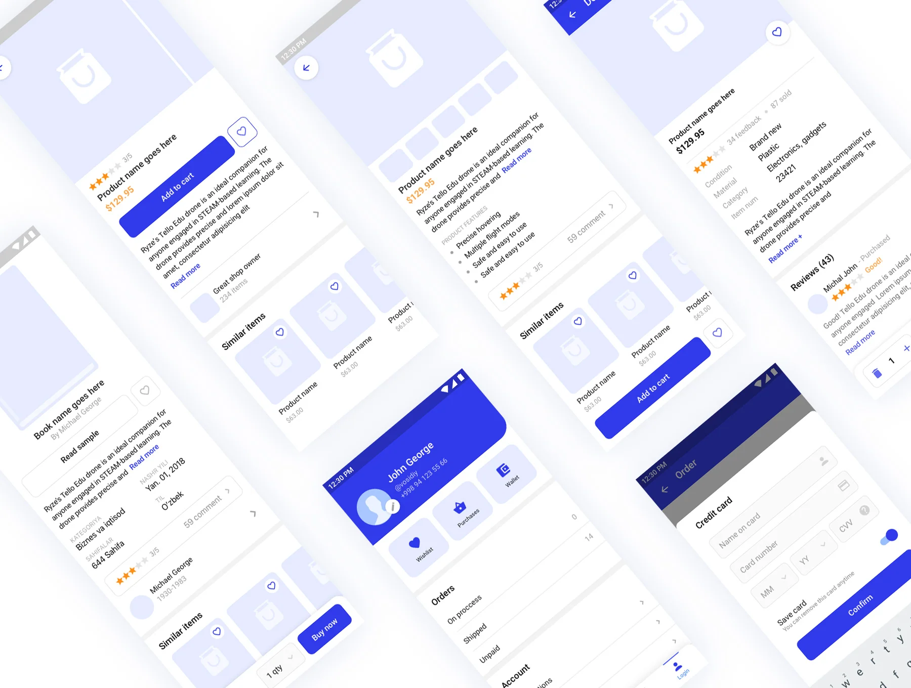E-commerce mobile UI kit 5