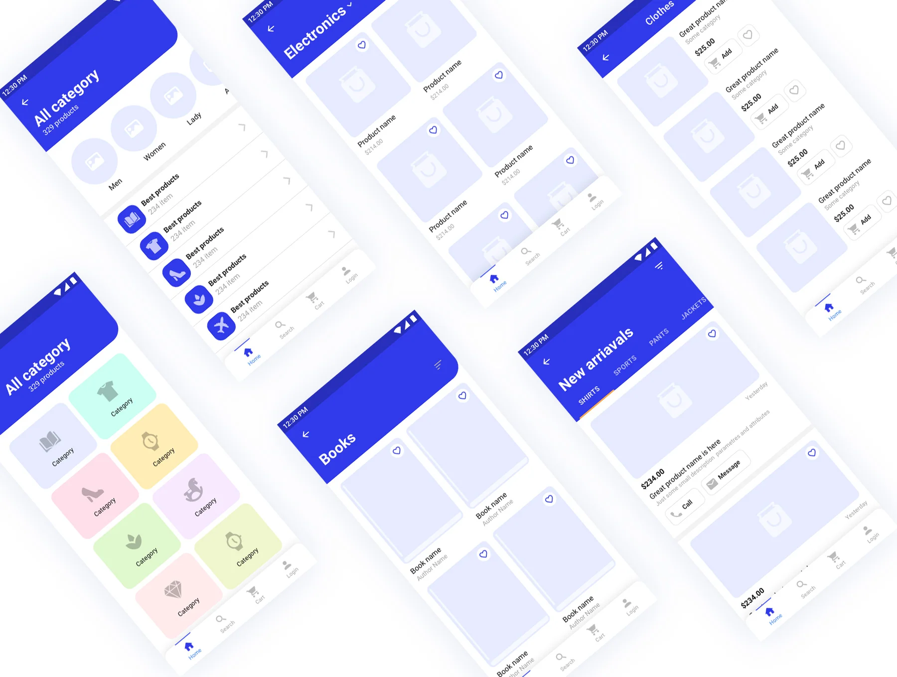 E-commerce mobile UI kit 6