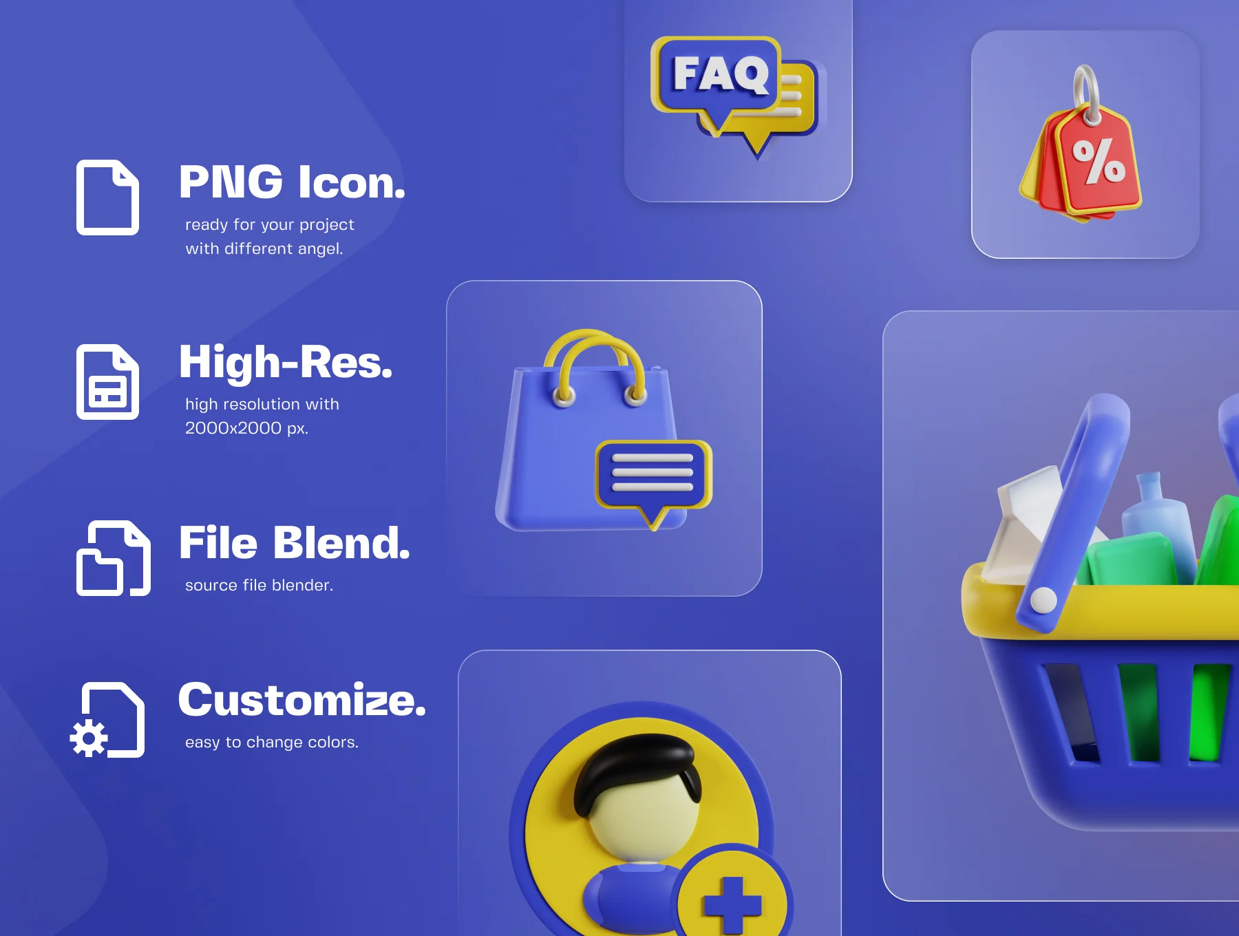 E-Commerce & Online Shopping 3D Icon Pack 2