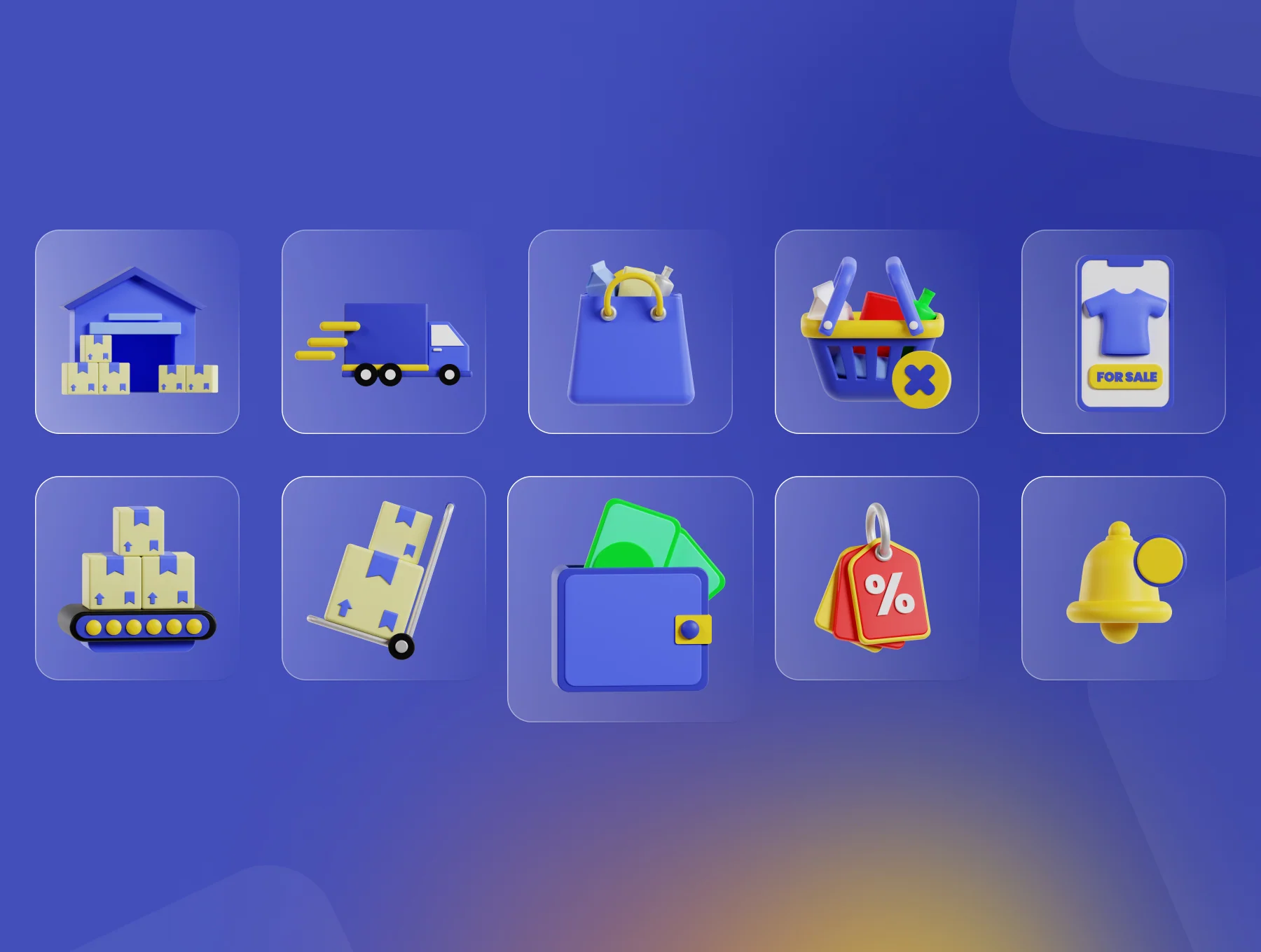 E-Commerce & Online Shopping 3D Icon Pack 6