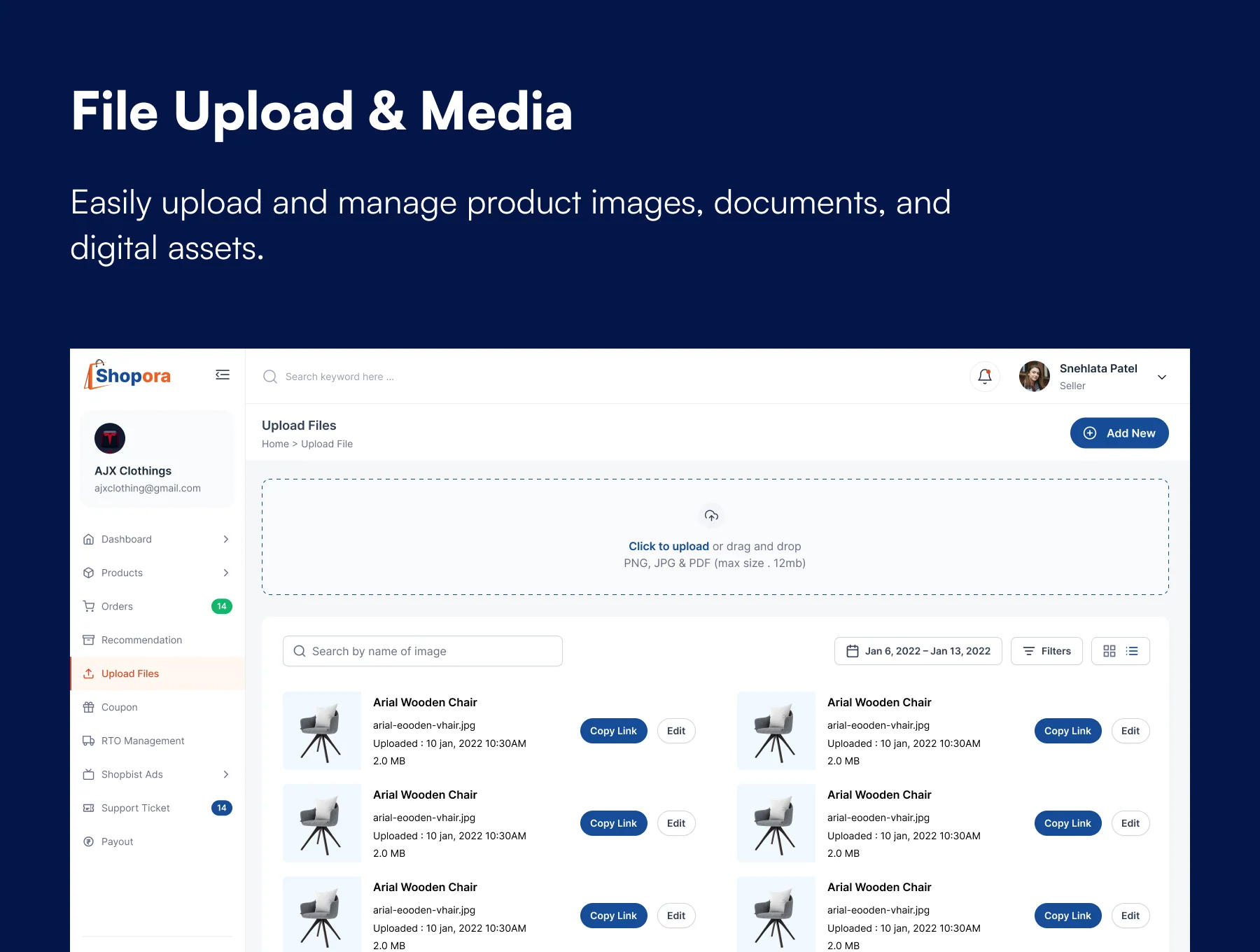 E-Commerce Owner Dashboard UI Kit (45+ Figma Screens) - Shopora 6
