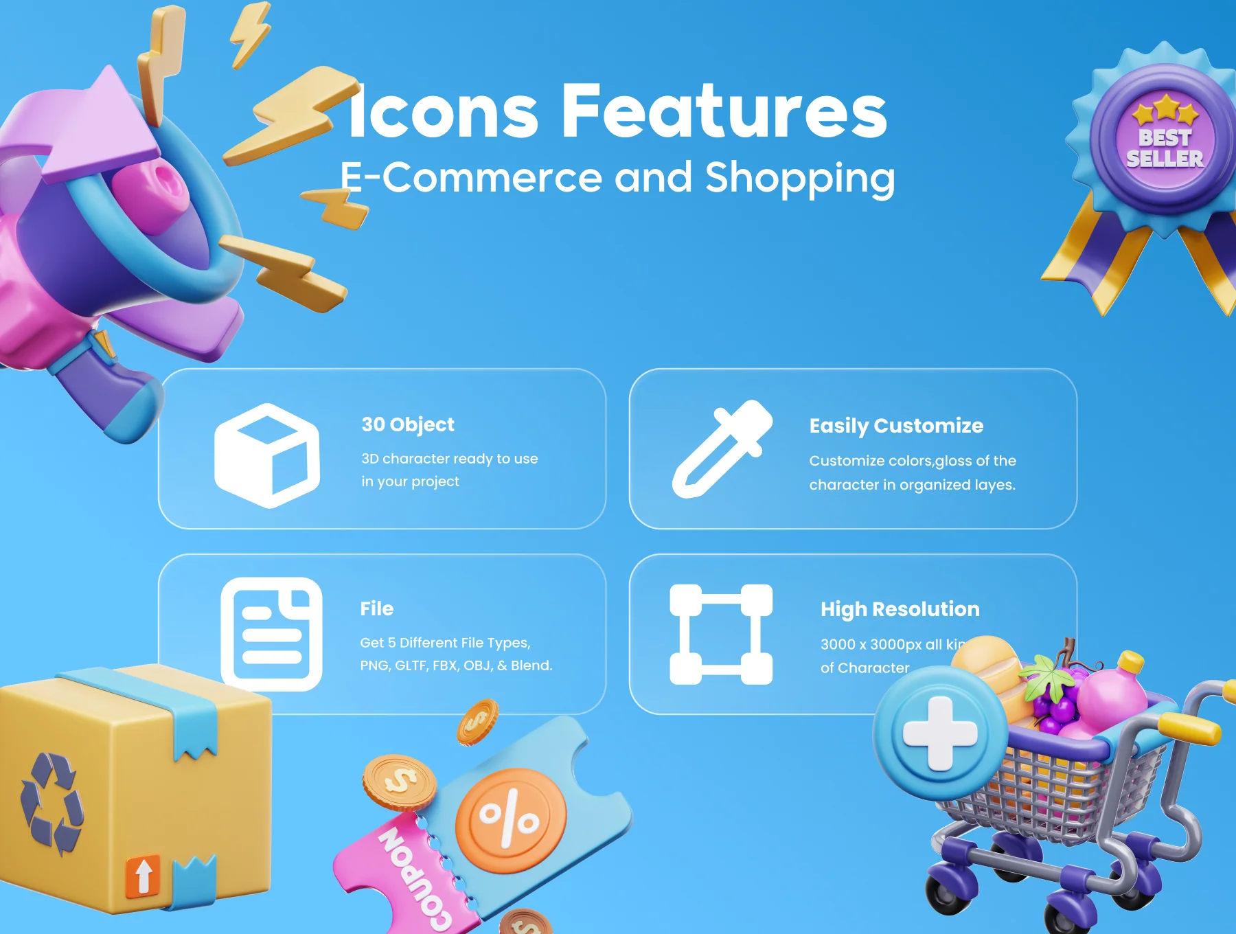E-Commerce 3D Illustrations 2
