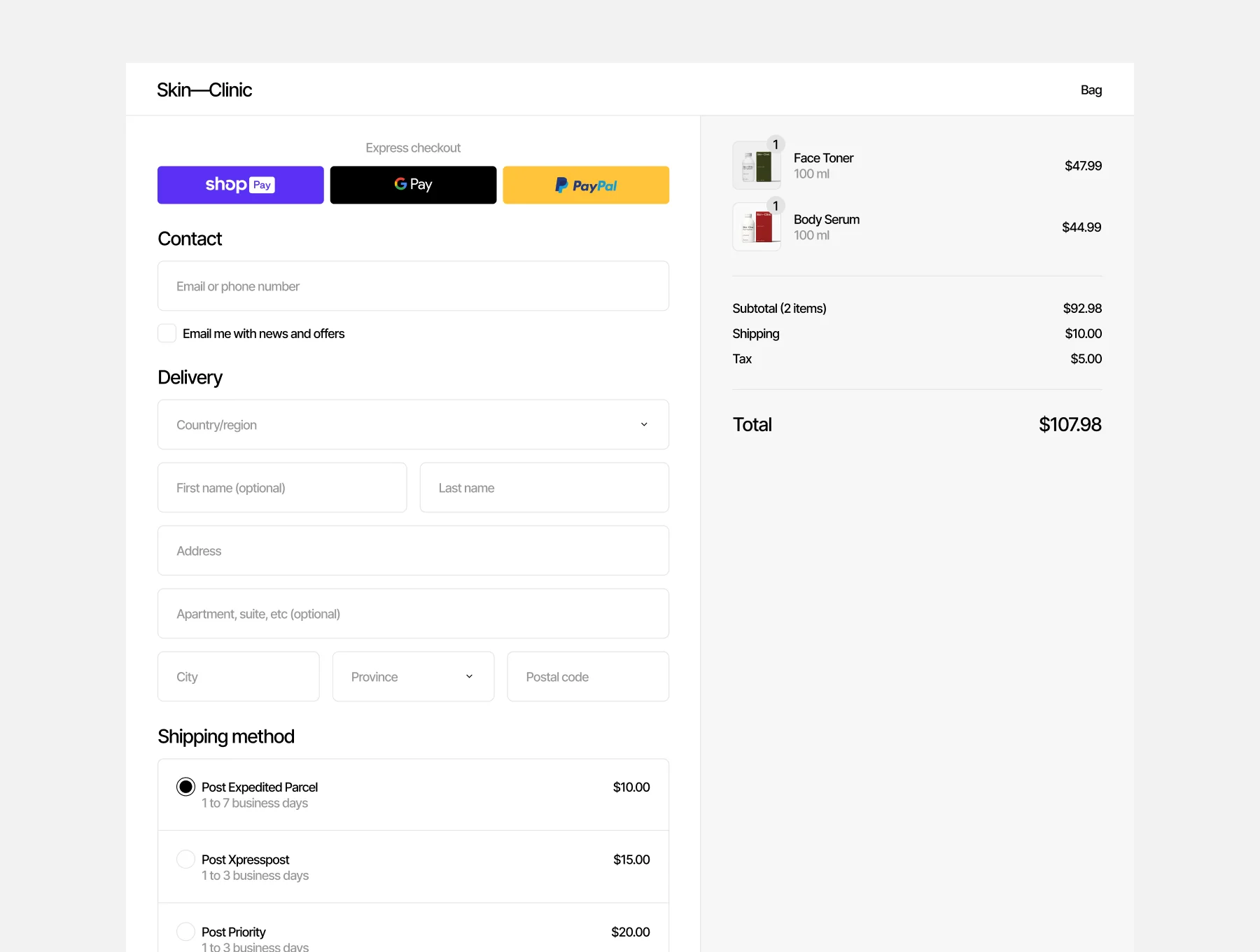 E-commerce Shopify Figma Template 8